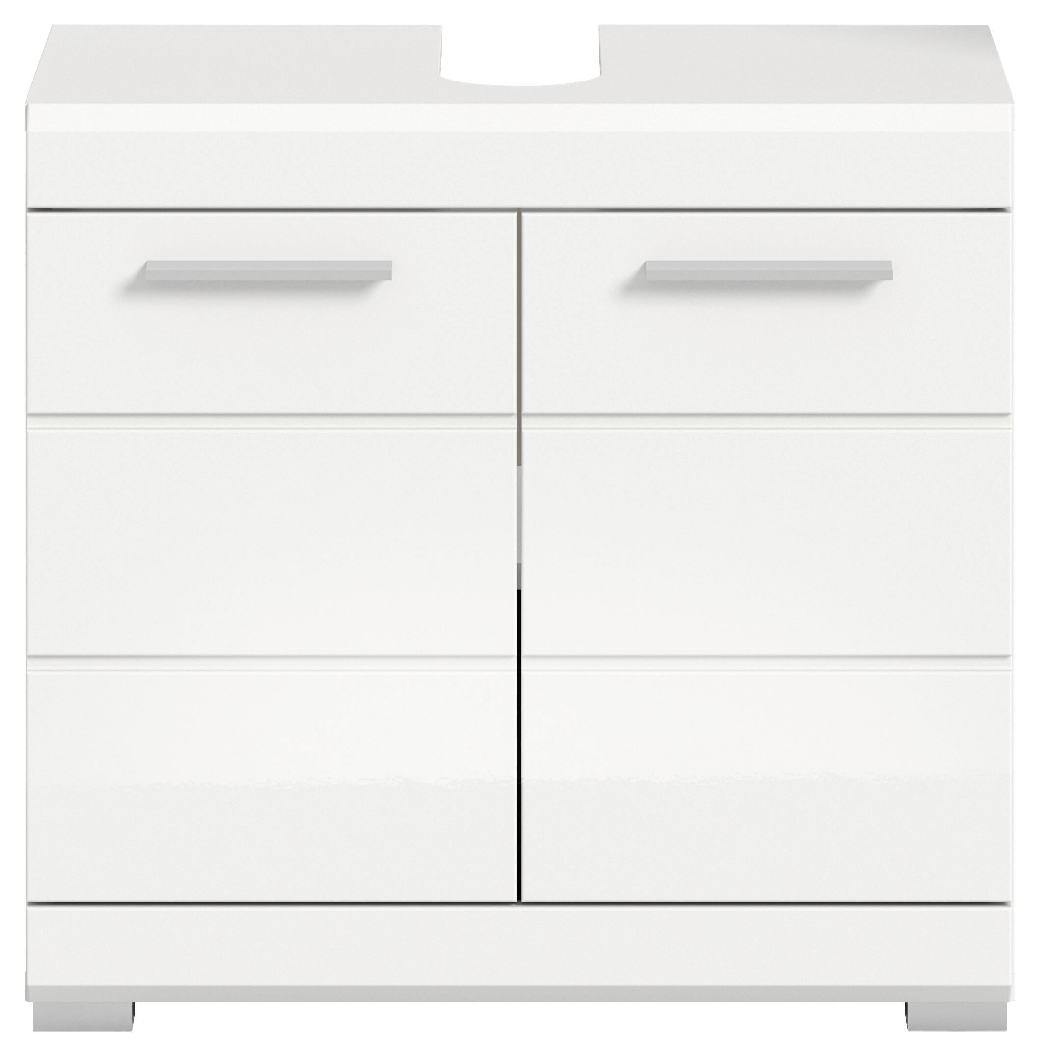 Waschbeckenunterschrank Scout weiß weiß Hochglanz B/H/T: ca. 60x56x34 cm