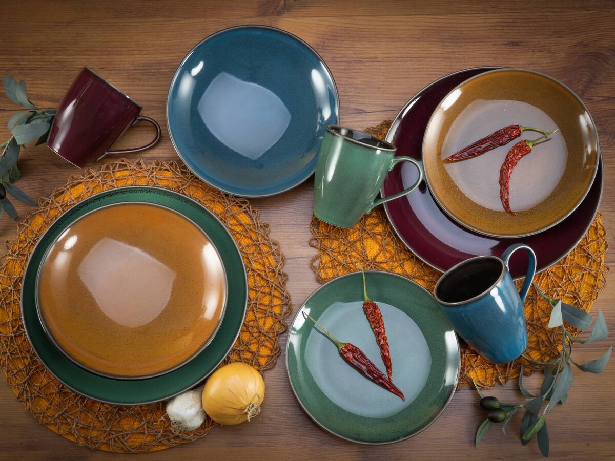 CreaTable Kombiservice Marrakesch multicolor Steinzeug 16 tlg.