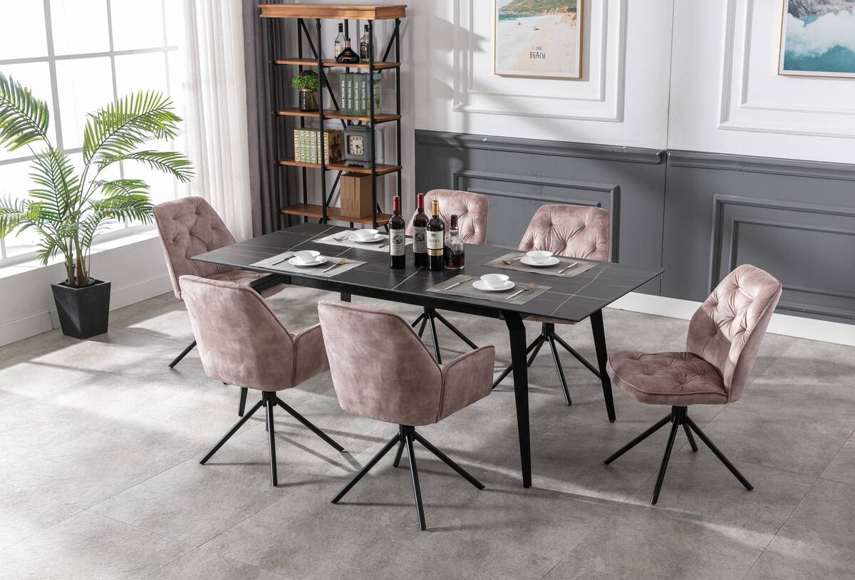 byLIVING Sessel SARINA 2er-Set beige Vintage Samt Metall B/H/T: ca. 59,5x89x62 cm