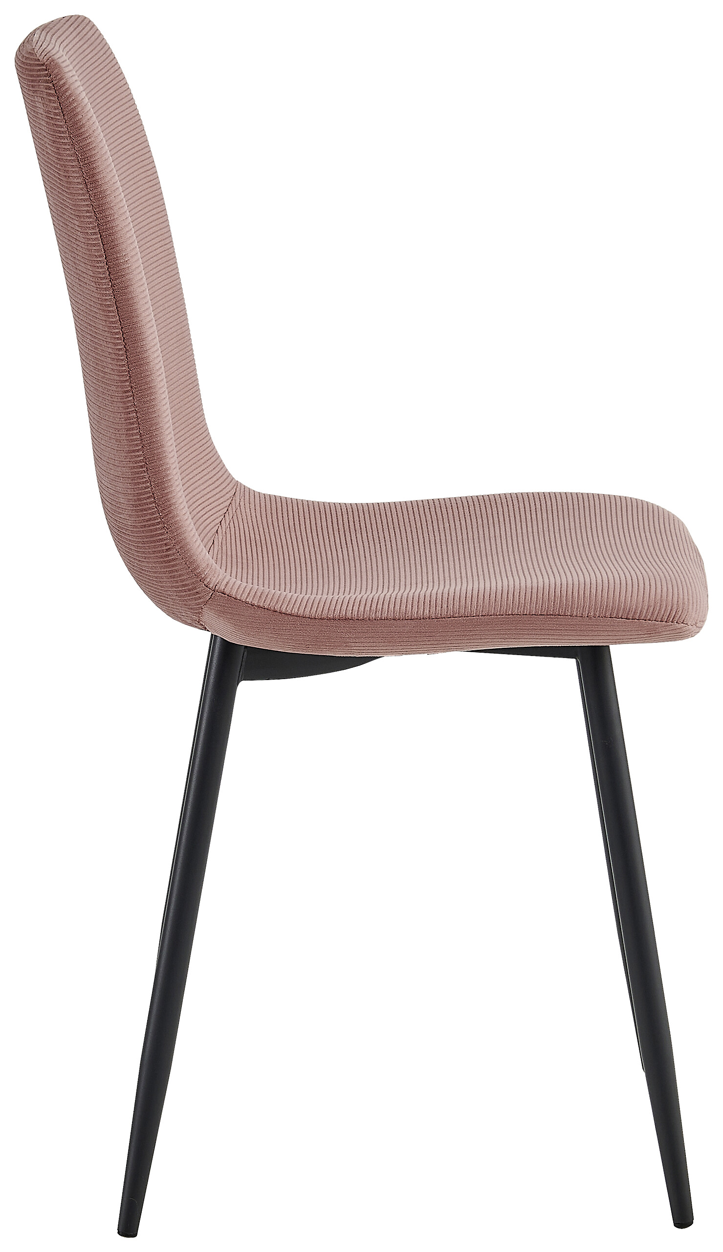 Stuhl Leipzig, 4er-Set altrosa Microfaser B/H/T: ca. 44x92x54 cm