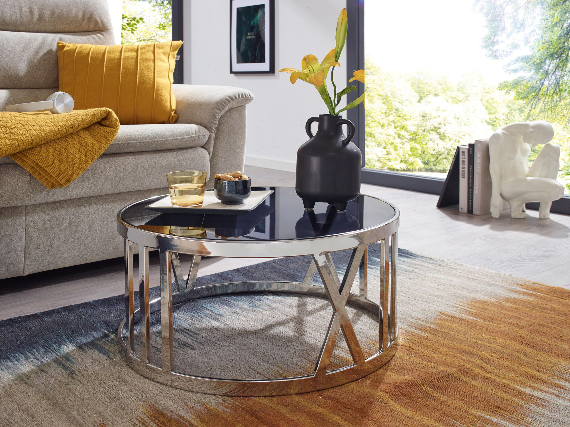 Wohnling Couchtisch silber B/H/T: ca. 60x30x60 cm