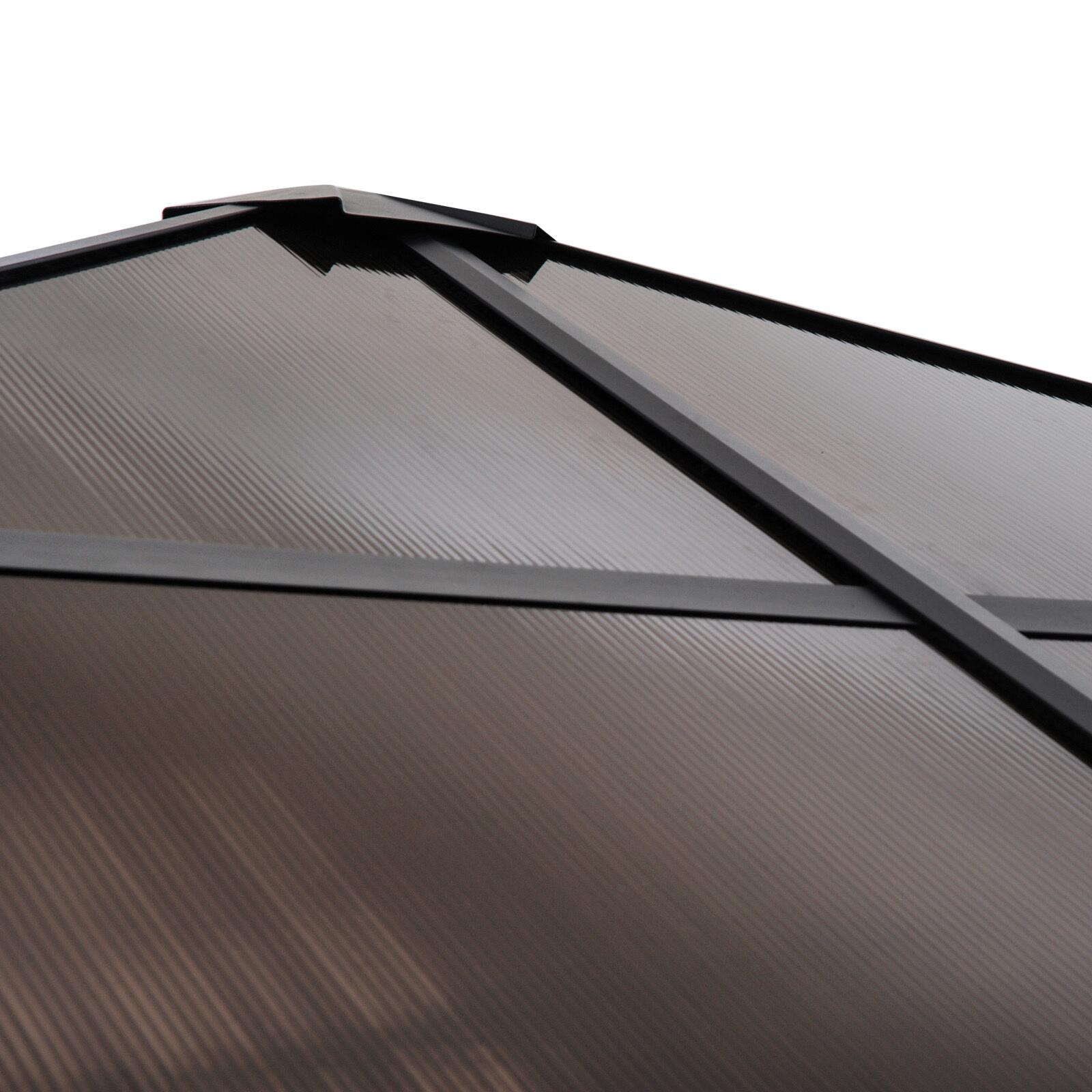 Outsunny Gartenpavillon braun Alu B/H/L: ca. 300x265x300 cm