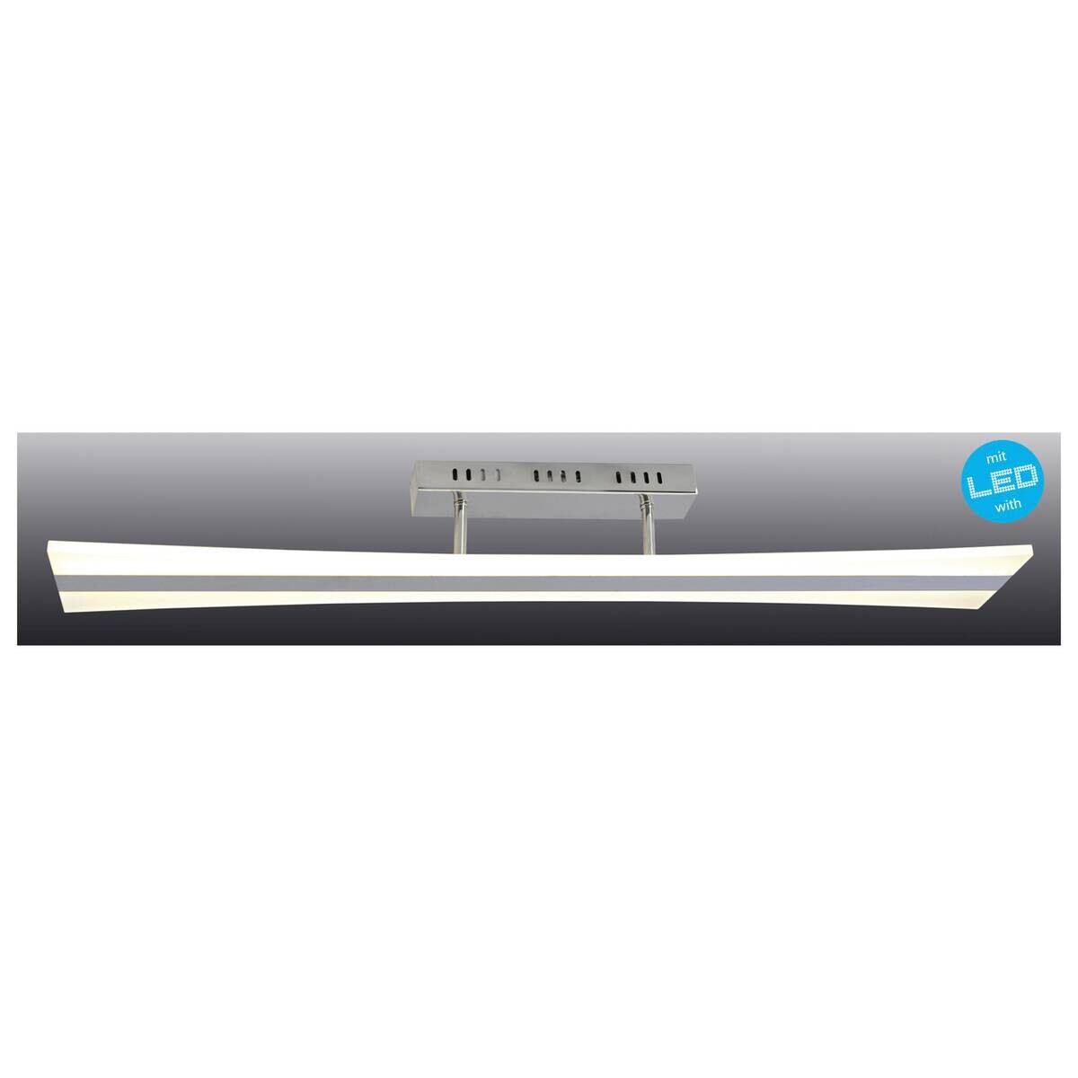 Näve Leuchten Deckenleuchte 1201650 silber Kunststoff Metall B/H/T: ca. 14x11,5x99,4 cm null 1 Brennstellen