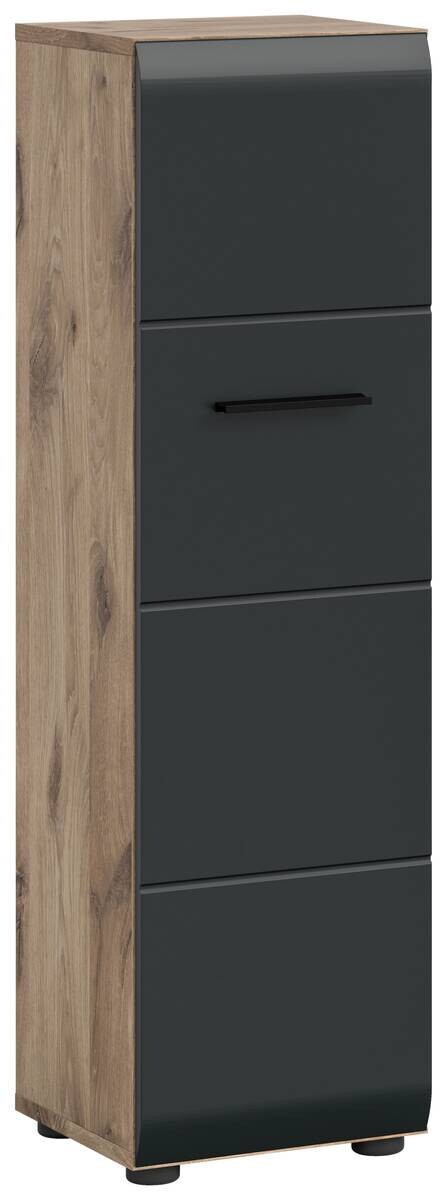 Stauraumelement Ice Nox Oak Nachbildung schwarz matt B/H/T: ca. 30x106x30 cm