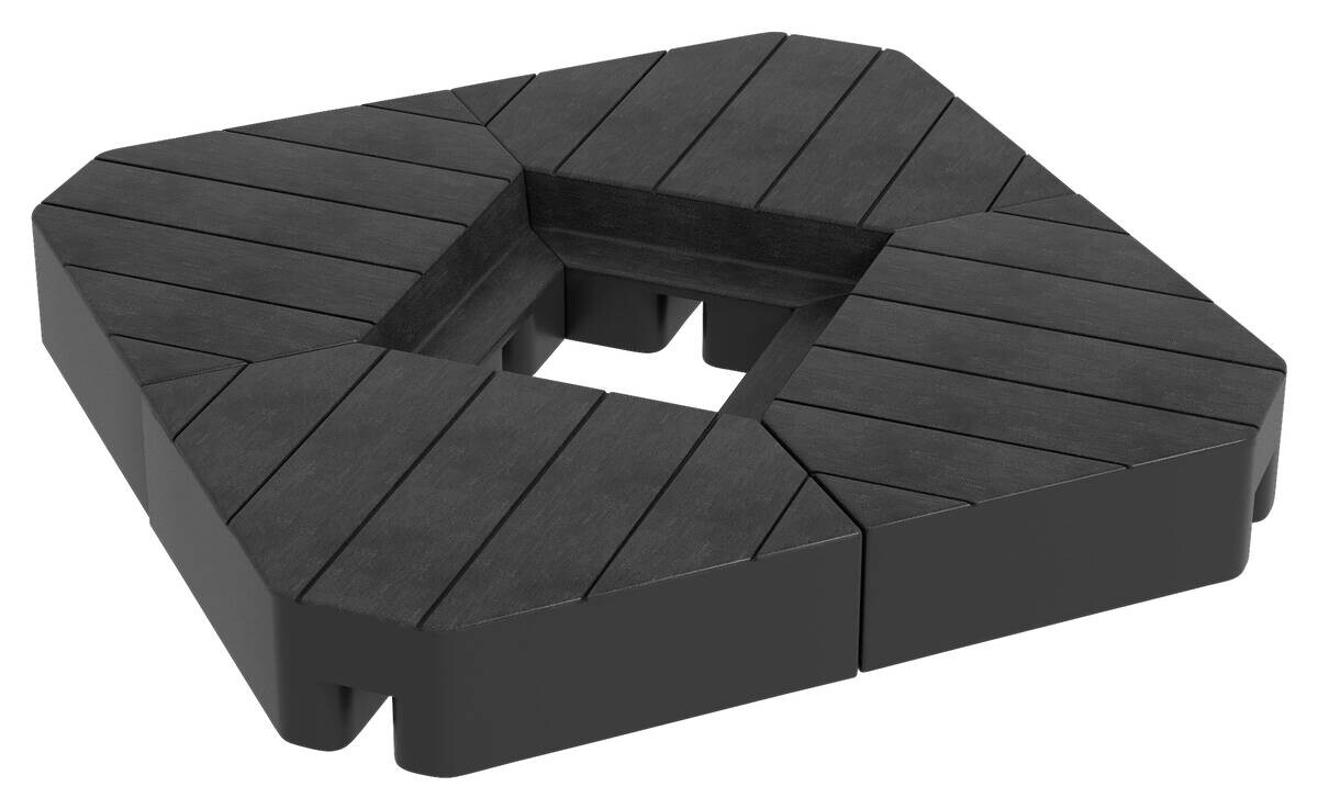 Outsunny Schirmgewichte schwarz Kunststoff B/H/L: ca. 80x13x80 cm