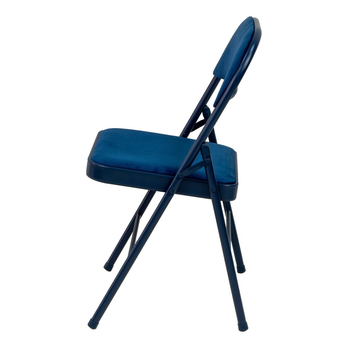 Klappstuhl Sören blau Samtoptik B/H/T: ca. 46,5x79x47 cm