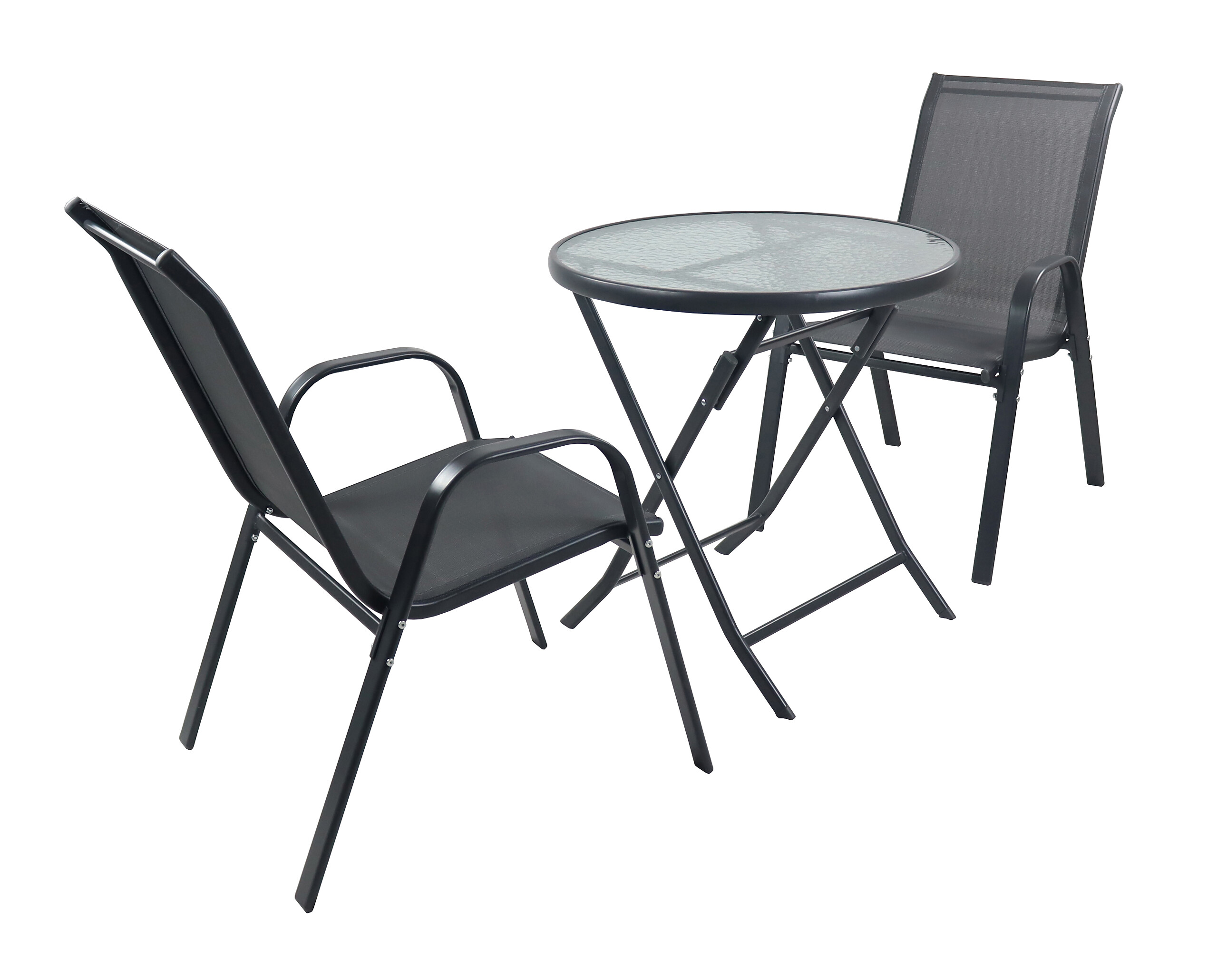 VCM Gartensitzgruppe Sonlas anthrazit Glas B/H/L: ca. 70x89x70 cm