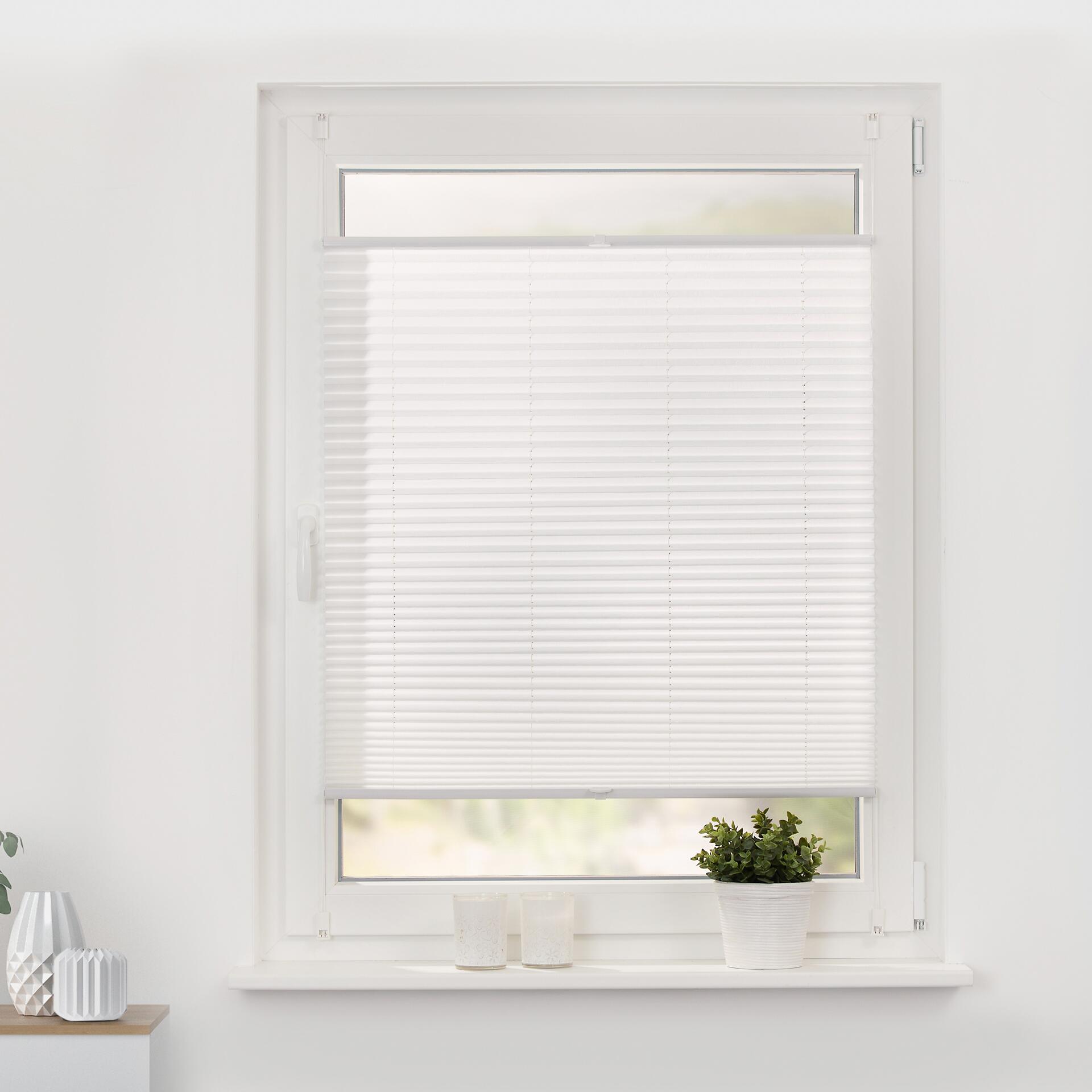 LICHTBLICK Spannplissee weiß B/L: ca. 110x130 cm