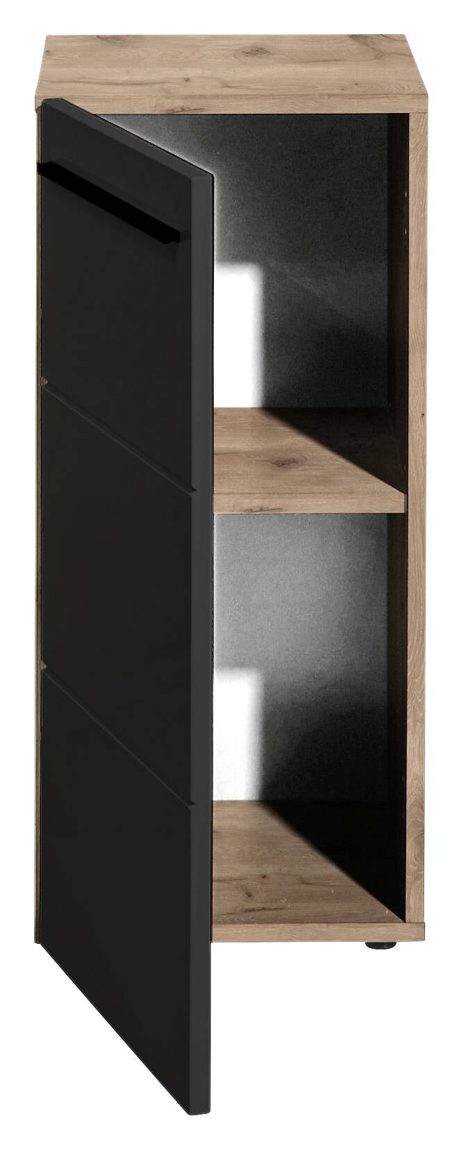 Midischrank Vista Oak Eiche Viking Nachbildung schwarz matt B/H/T: ca. 34x72x31 cm