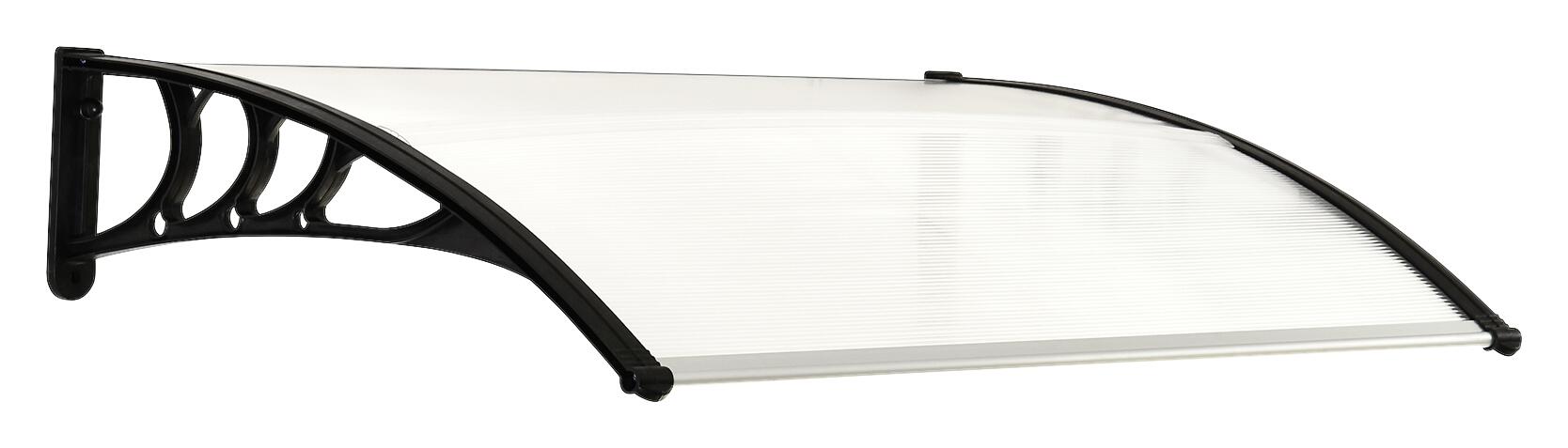 Outsunny Haustürvordach transparent B/H/L: ca. 80x23x120 cm ca. 2,5 kg