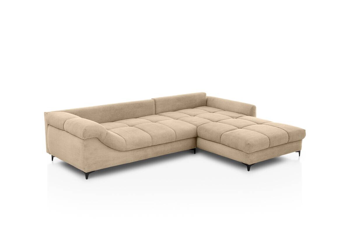 Ecksofa taupe Microfaser B/H/T: ca. 332x96x227 cm