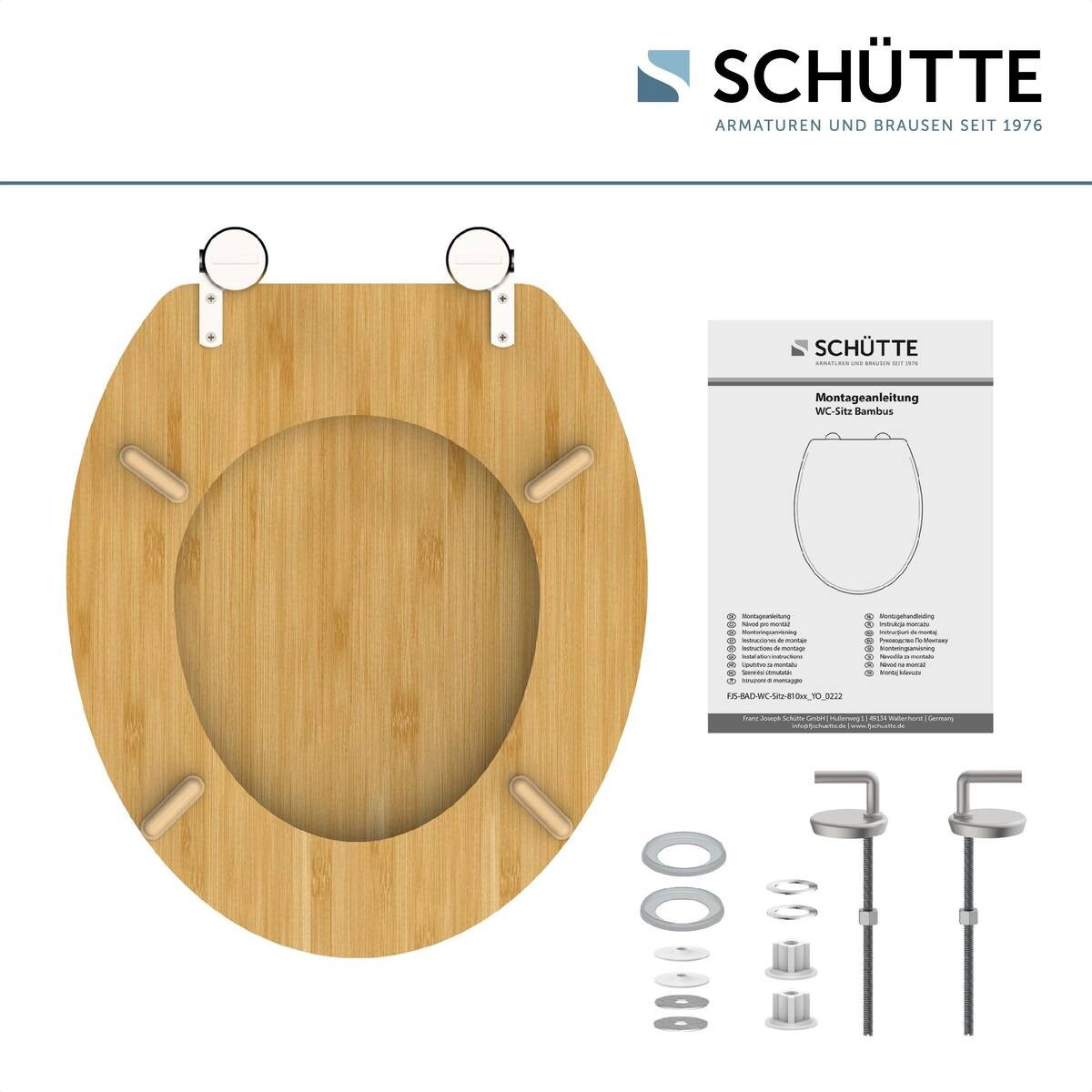 Schütte WC-Sitz NATURAL BAMBOO natur Bambus B/H/T: ca. 37,2x5,5x42,5 cm