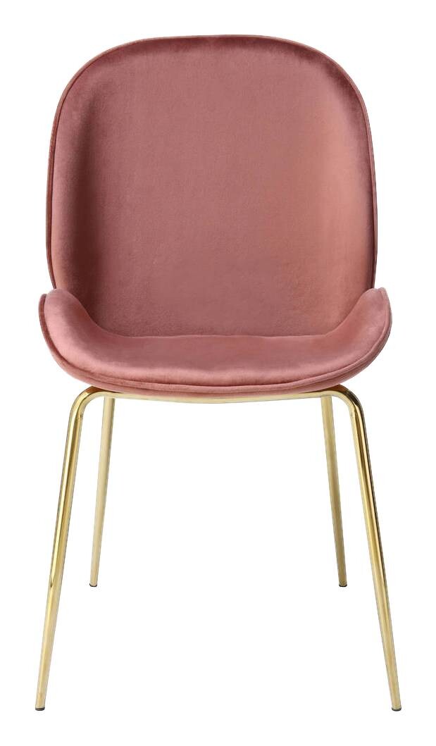 Stuhl Charlize 100 2er altrosa Microfaser B/H/T: ca. 48x87x59 cm