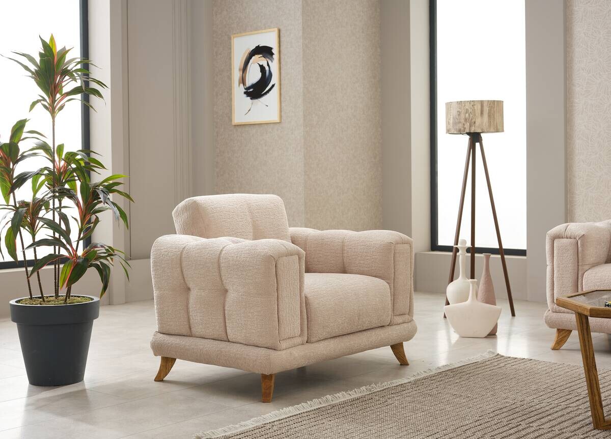 Sofa 3-2-1 Rixos beige Webstoff