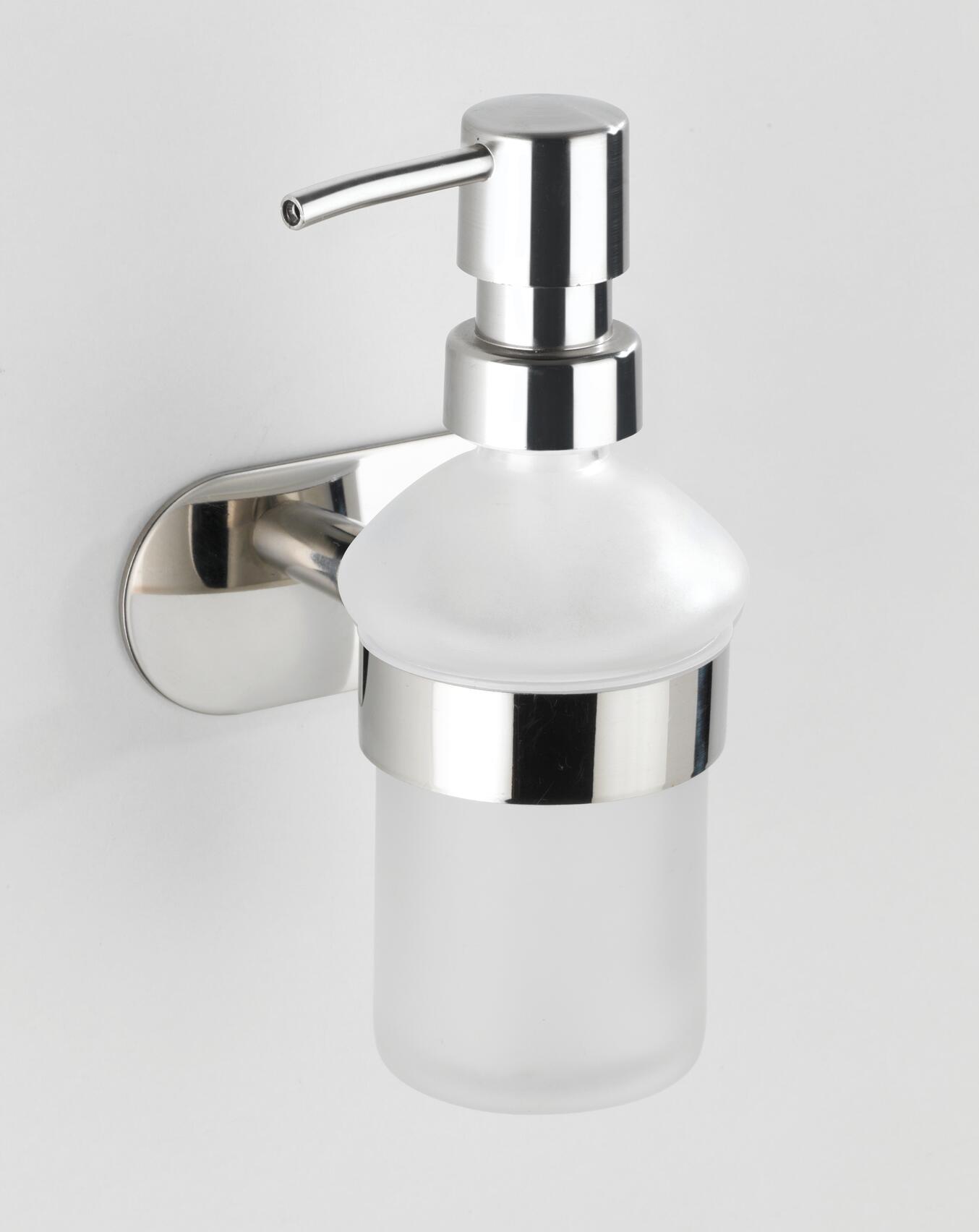 Turbo-Loc Seifenspender weiß silber Edelstahl B/H: ca. 10x17 cm