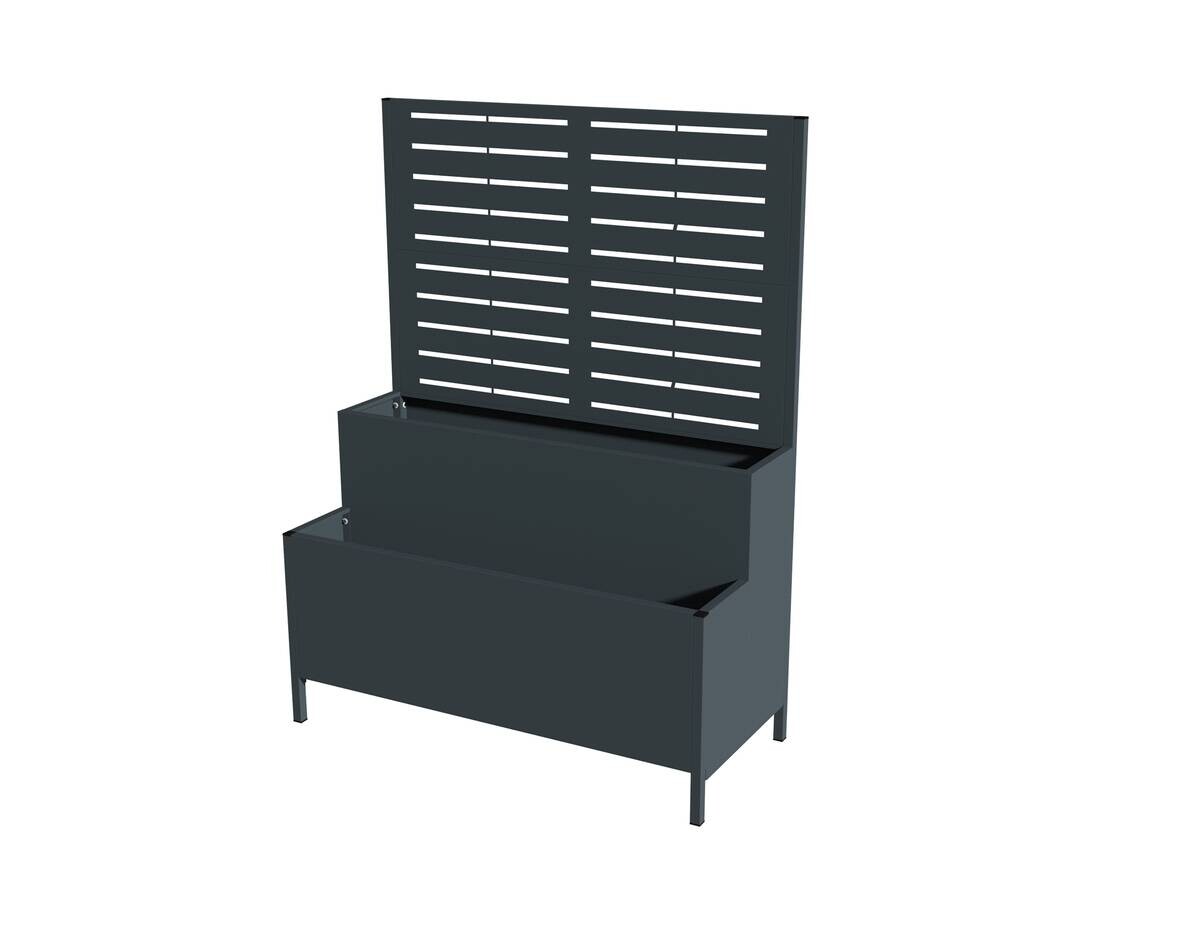 Westmann Pflanzkasten Dekora anthrazit Stahl B/H/L: ca. 90x120x40 cm