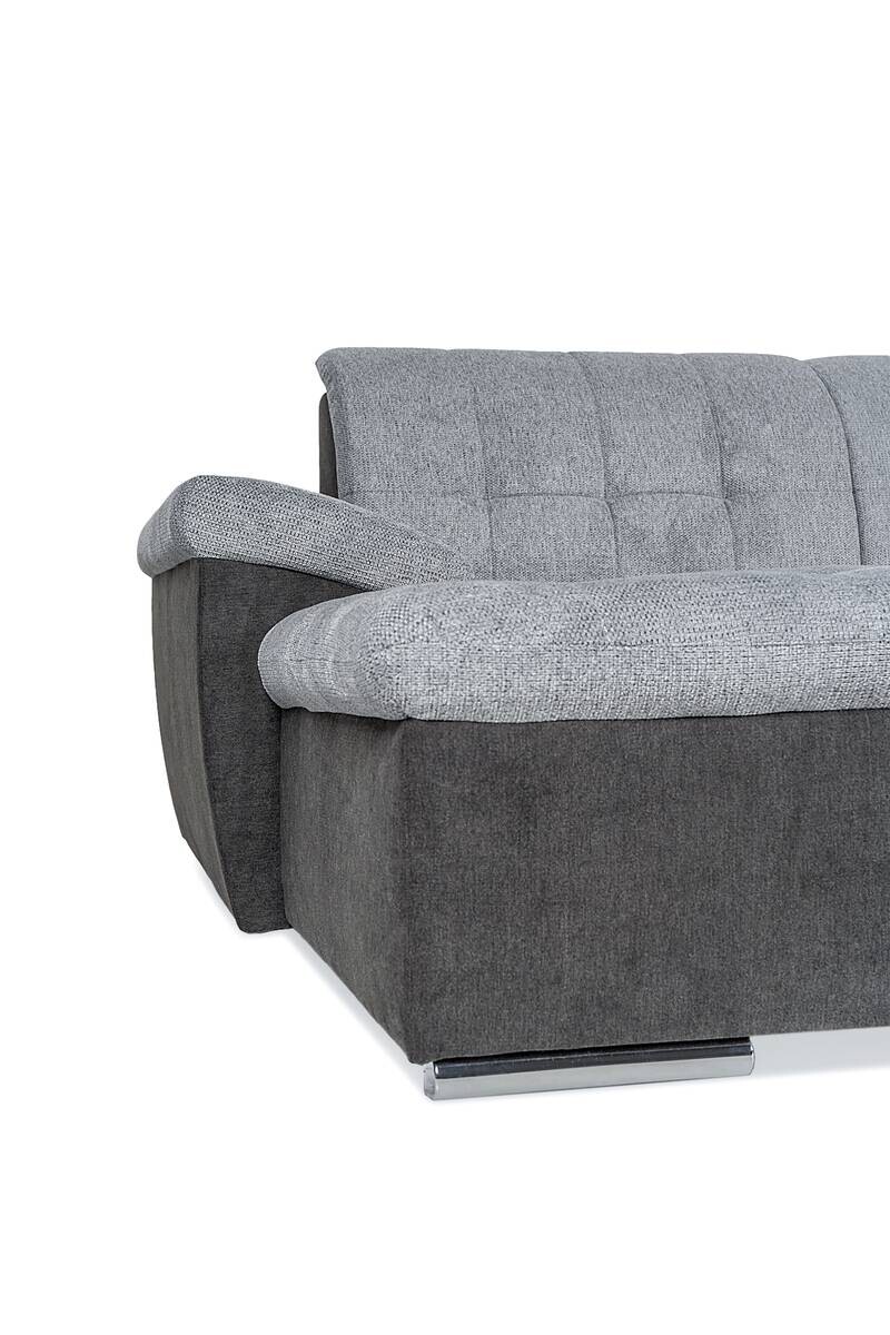 Wohnlandschaft Monica schwarz grau Flachgewebe B/H/T: ca. 348x87x198 cm