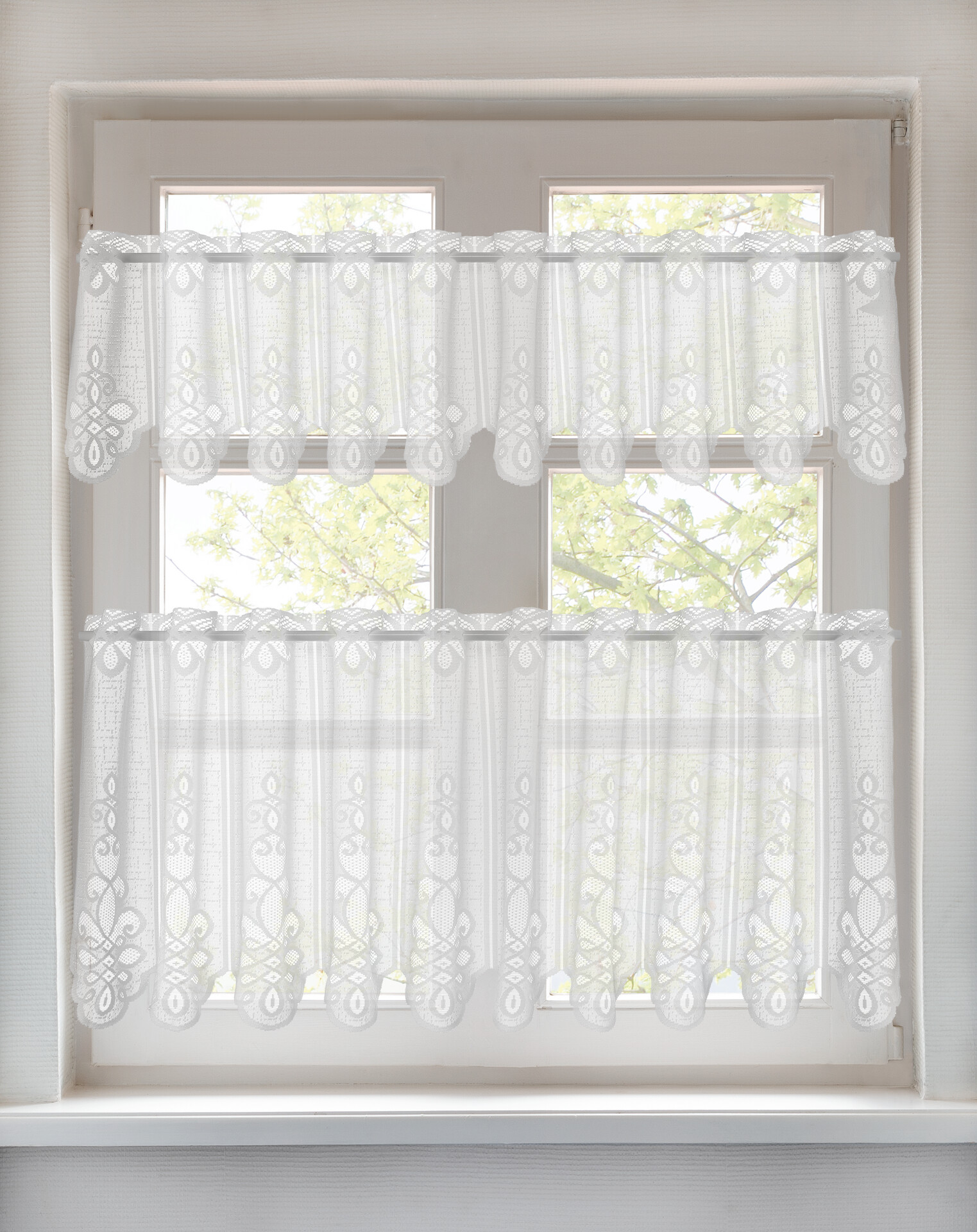 POCOline Scheibengardine Borkum weiß B/L: ca. 150x50 cm