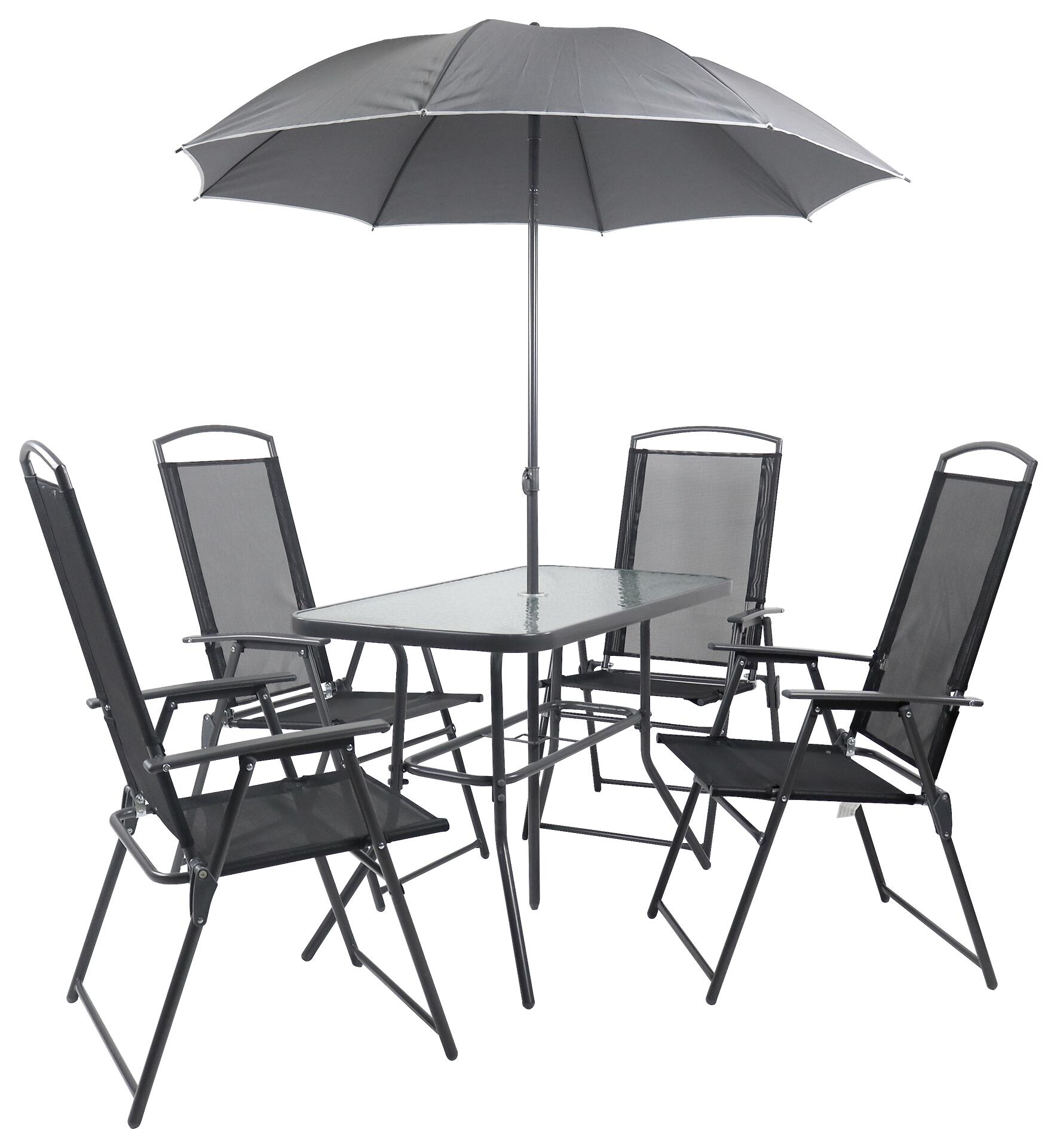 VCM Gartensitzgruppe anthrazit Stahl