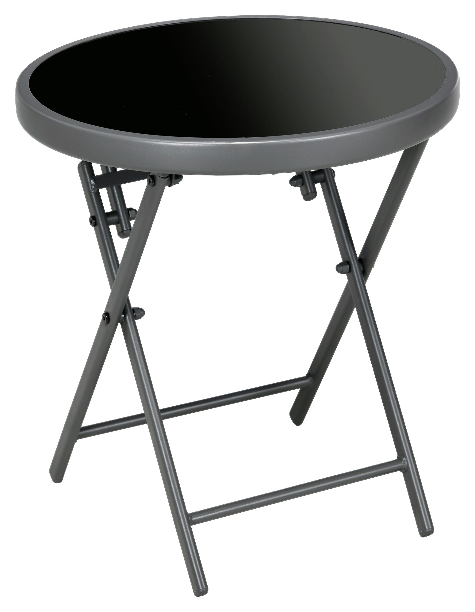 Outsunny Beistelltisch schwarz Metall B/H/L: ca. 45x50x45 cm