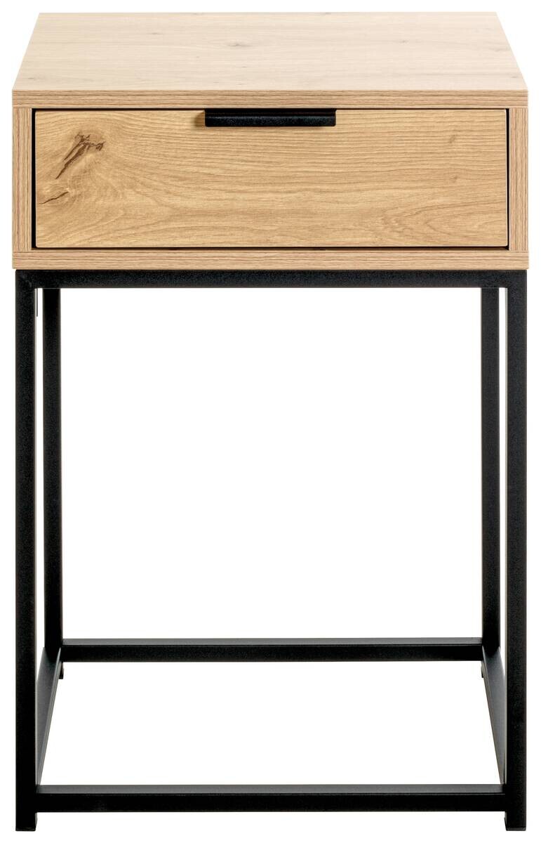 Beistelltisch Eiche hell Nachbildung schwarz B/H/T: ca. 40x60x28 cm