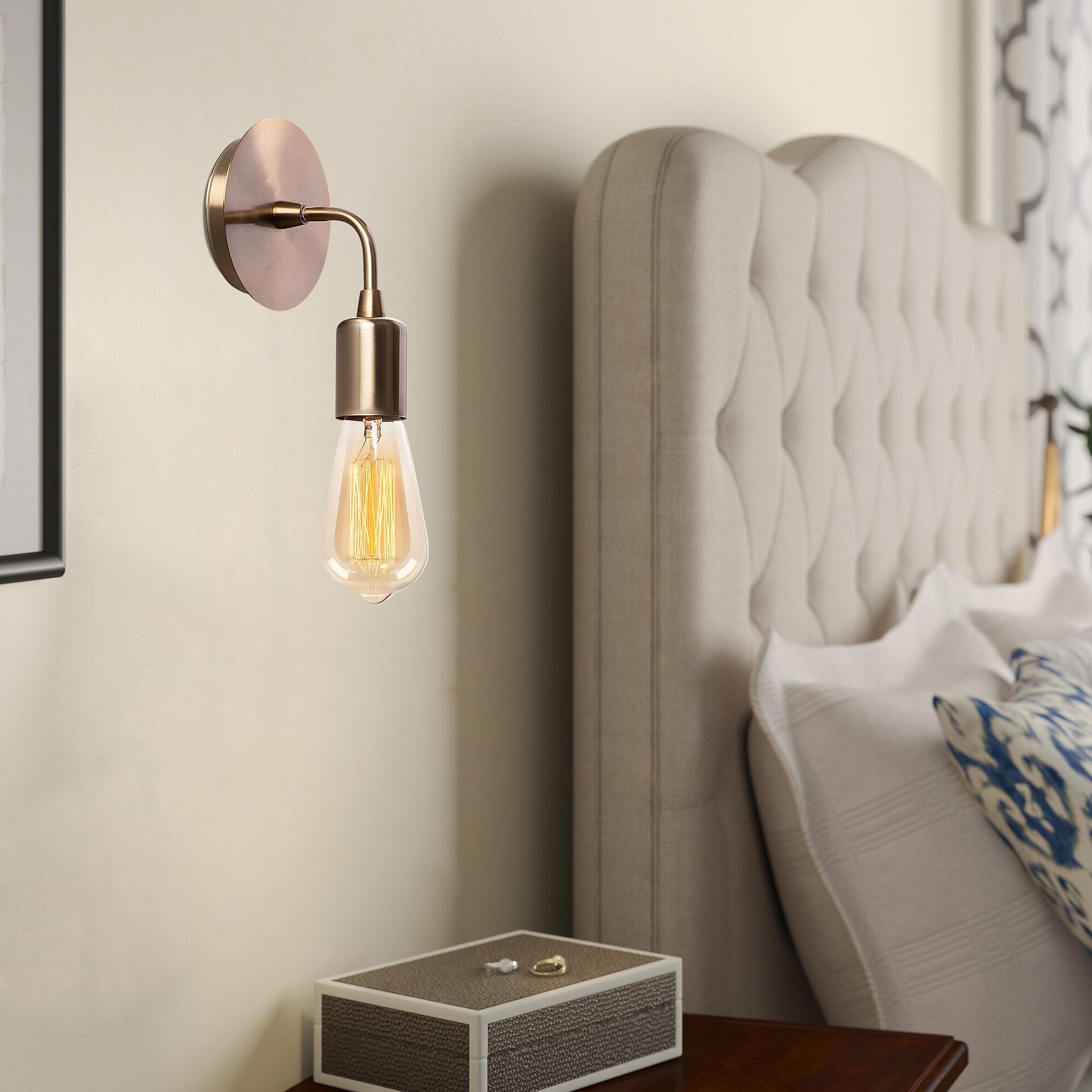 Opviq Wandleuchte Metall B/H/L: ca. 12x20x12 cm E27 1 Brennstellen