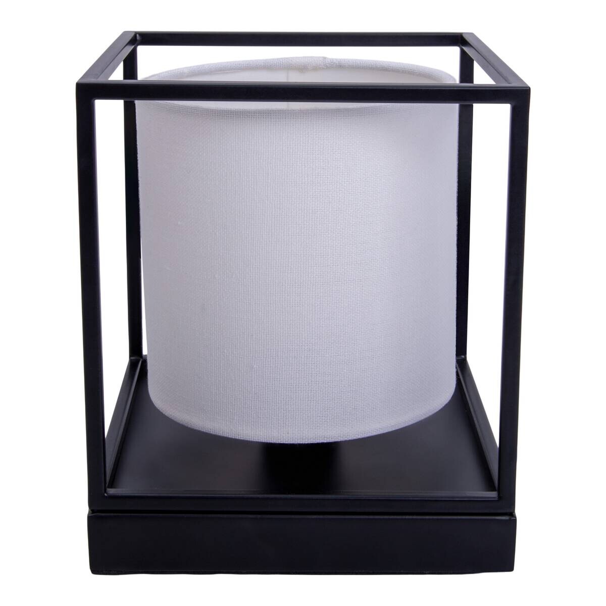 Näve Leuchten Tischleuchte 3190523 weiß Metall Textil B/H/T: ca. 15x17x15 cm E14 1 Brennstellen