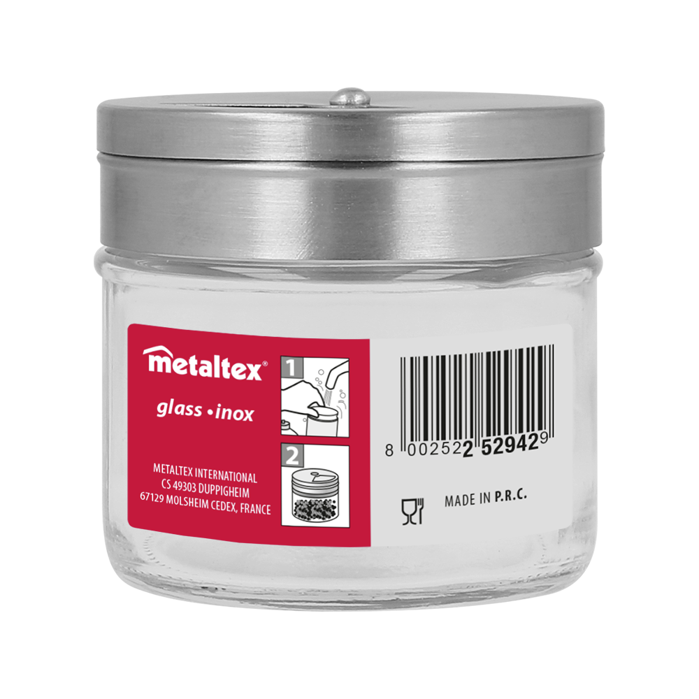 Metaltex Gewürzstreuer transparent Glas B/H/L: ca. 6,8x6,2x6,8 cm