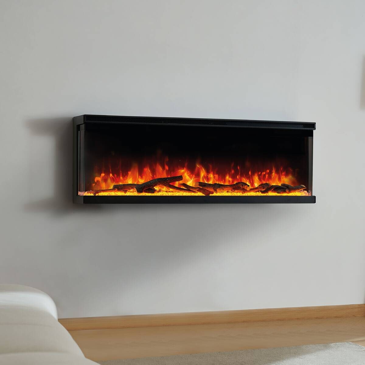 KAMINIO Elektrischer-Kamin LEA schwarz Metall B/H/T: ca. 107,1x43x20 cm ca. 1800 W