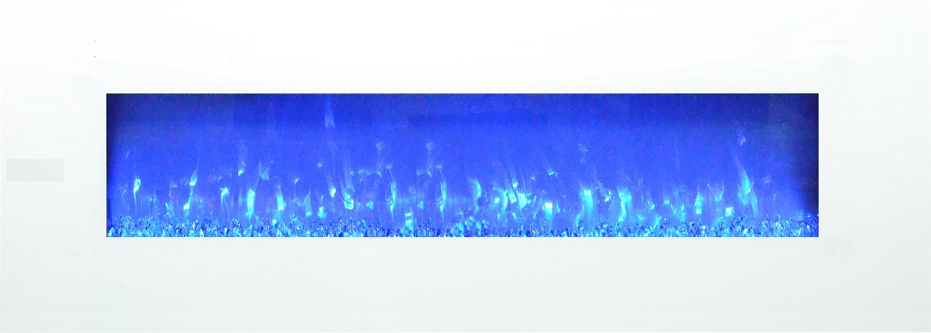 Elektrischer-Kamin KJETIL B990908 weiß Eisen Glas B/H/T: ca. 128x61x26 cm ca. 1500 W