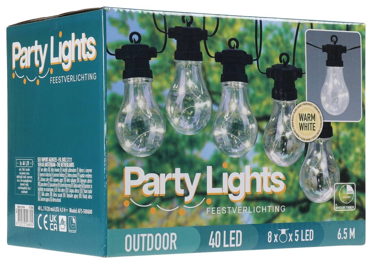 LED-Lichterkette weiß B/H/L: ca. 20,3x14x15 cm