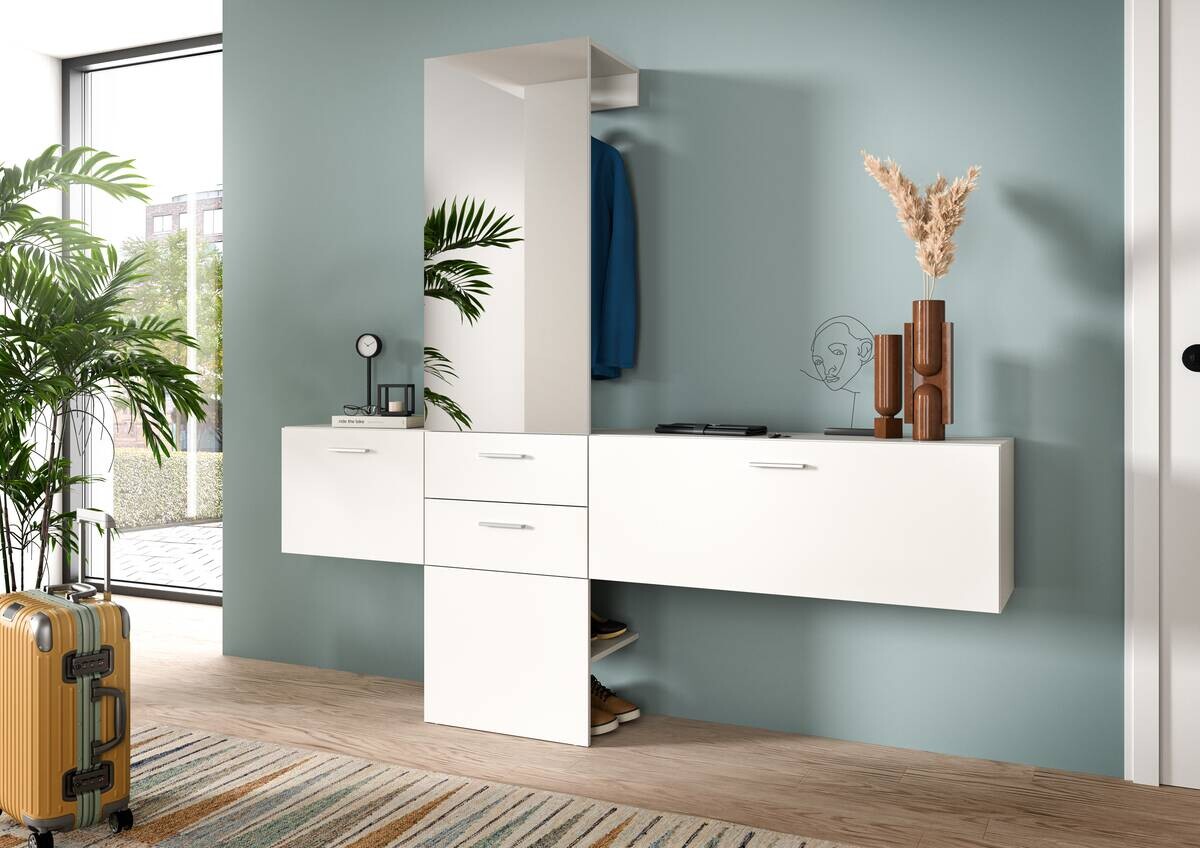 Garderobe VAGA weiß B/H/T: ca. 208x190x36 cm