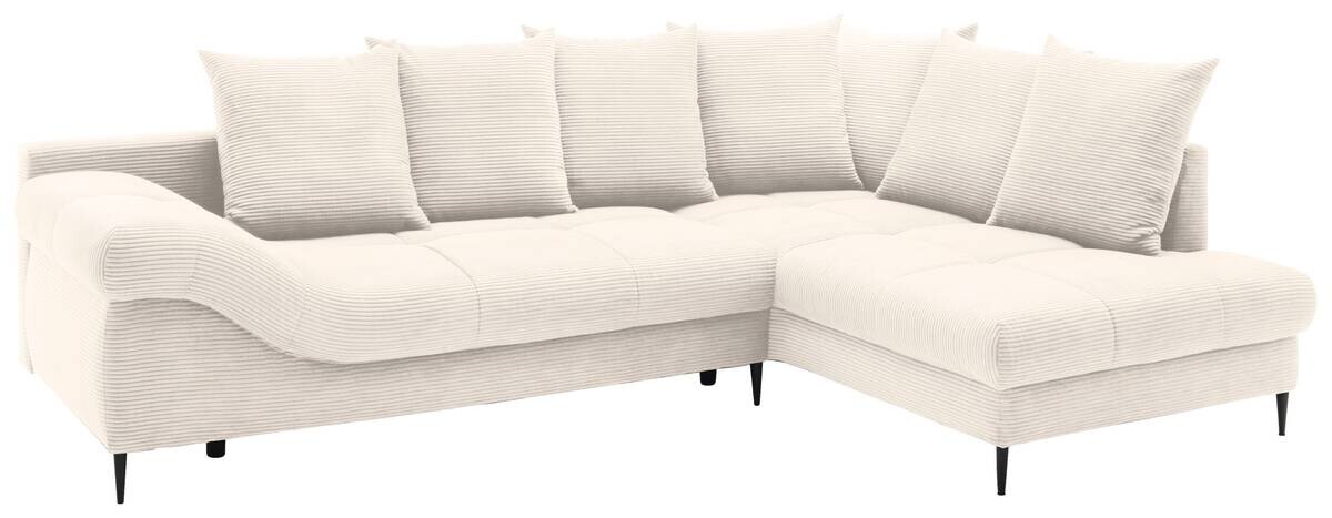 Ecksofa mit Bettfunktion und Bettkasten natur Polyester B/H/T: ca. 191x92x106 cm