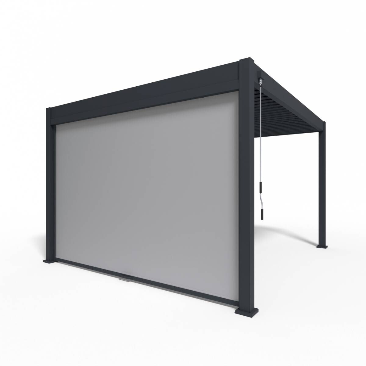PergoLine Sonnenrollo für Pergola Trumpf + Superior anthrazit PVC H/L: ca. 235x400 cm