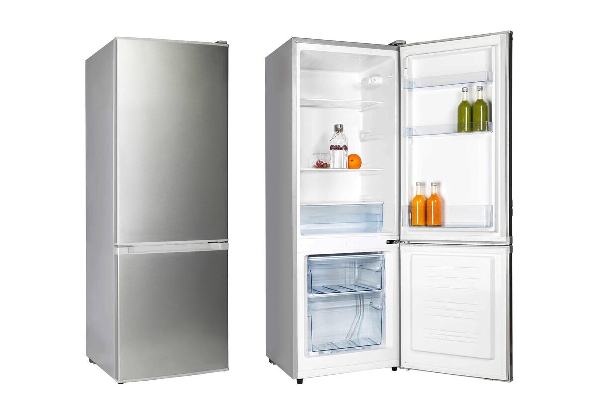 POCOline Kühl-/Gefrierkombination KGK 142-154 ESI silber B/H/T: ca. 48,3x142x52,2 cm