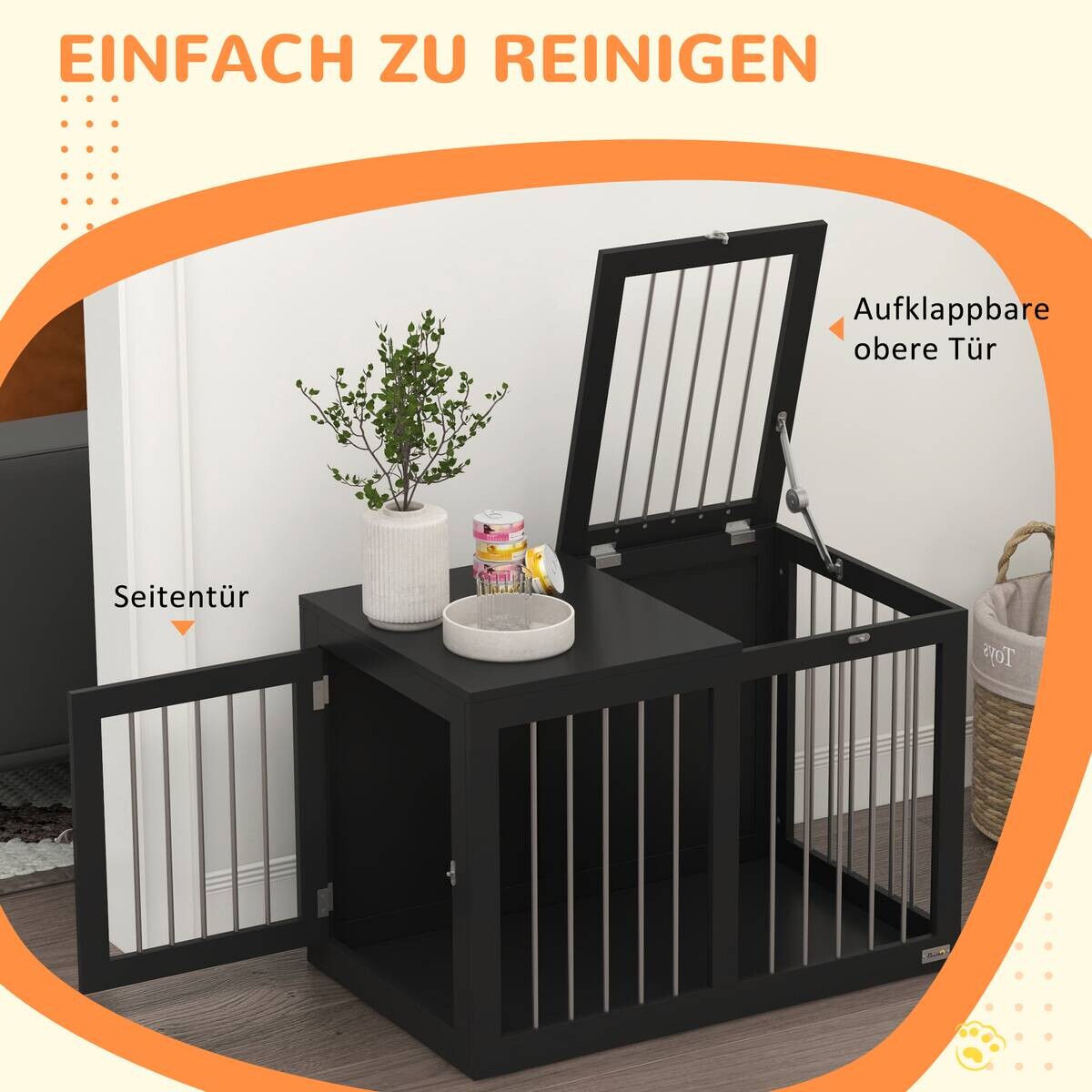 PawHut Hunde-Zubehör schwarz Polypropylen B/H/L: ca. 50x80x56,5 cm