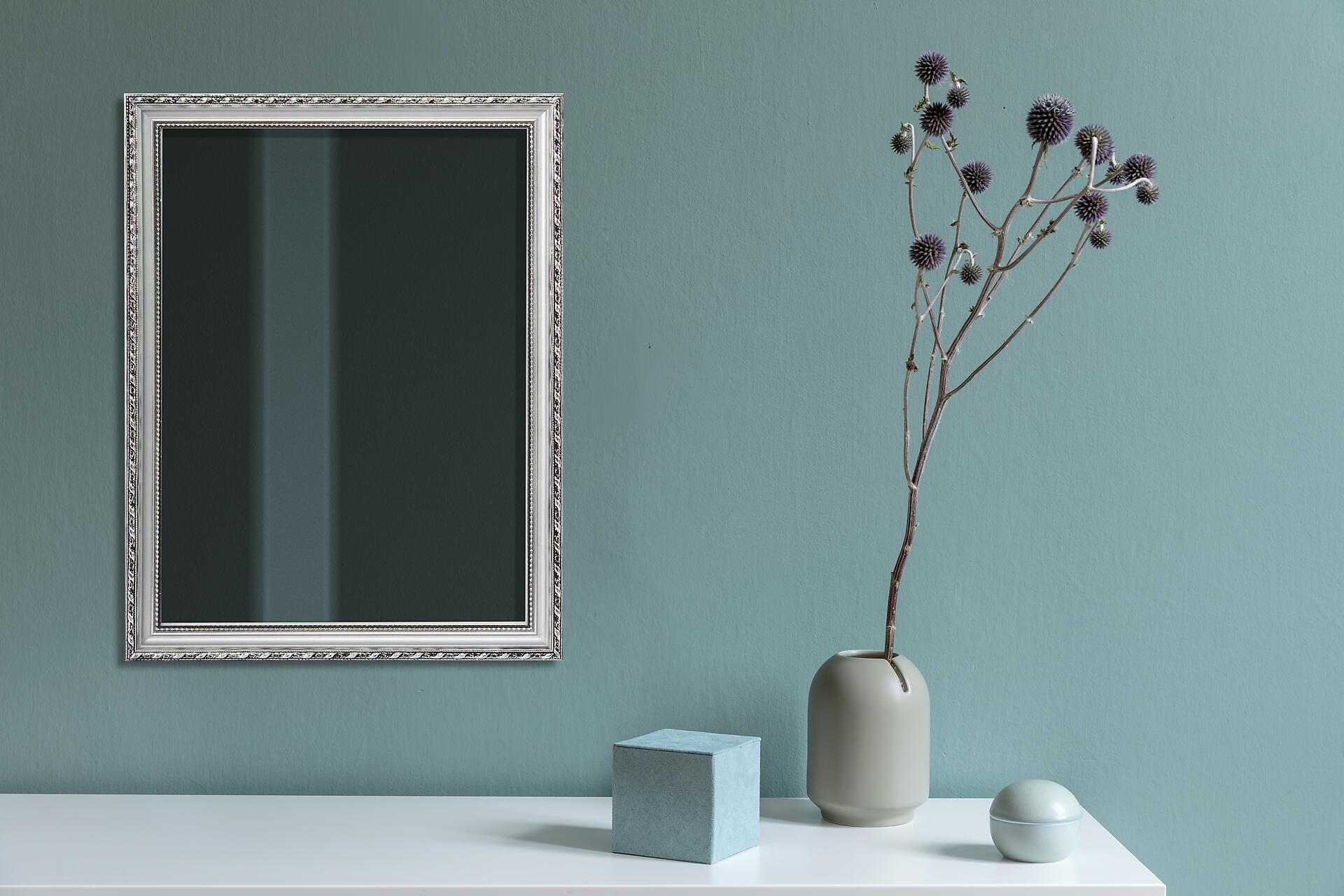 Rahmenspiegel Loreley silber Optik B/H: ca. 34x45 cm