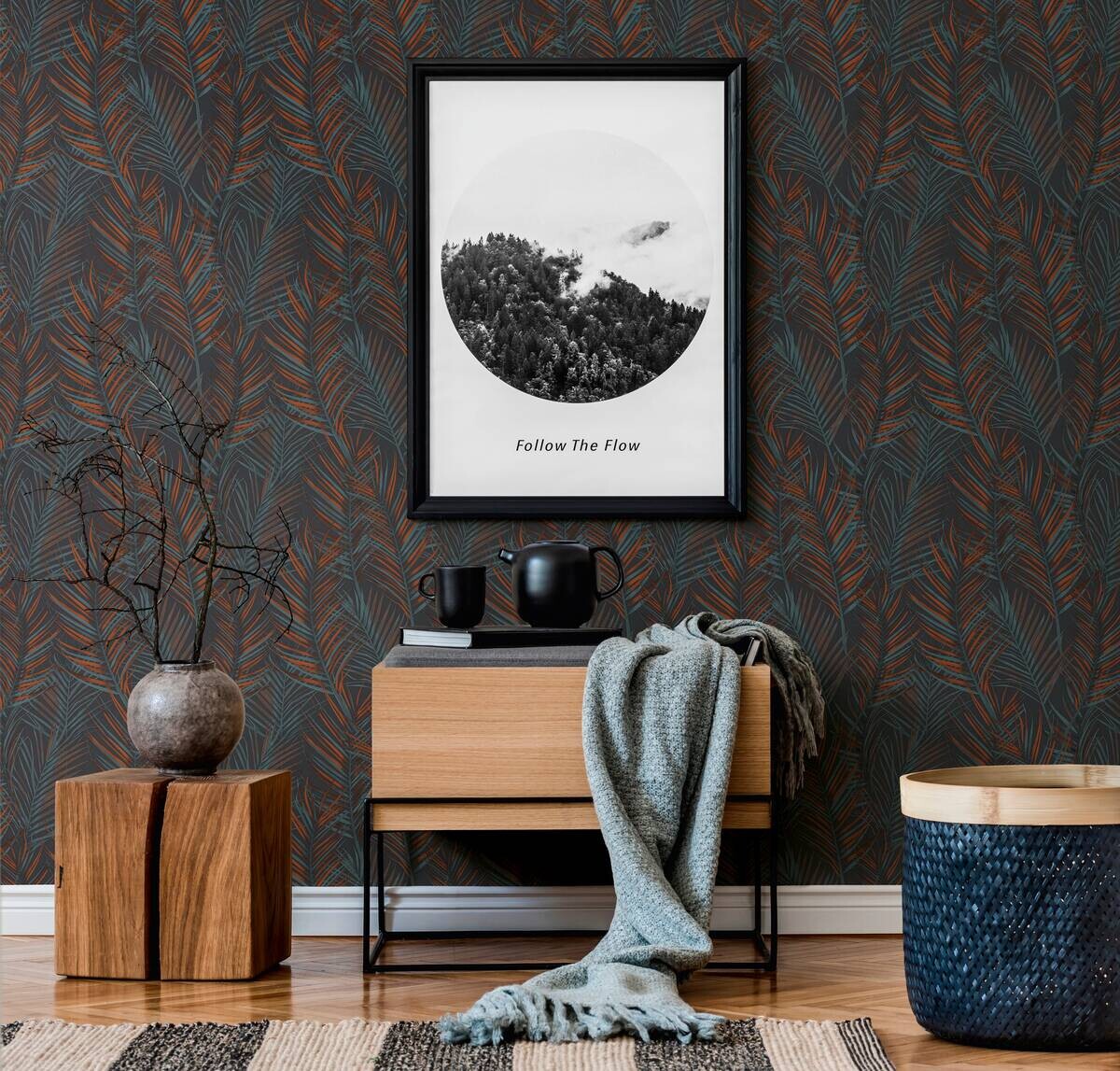 A.S.Creation Vliestapete Attractive 2 Floral schwarz B/L: ca. 53x1005 cm