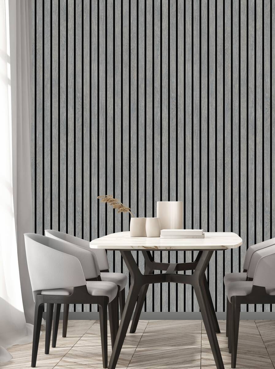 UGEPA Papiertapete Akustikpaneel grau schwarz B/L: ca. 53x1005 cm