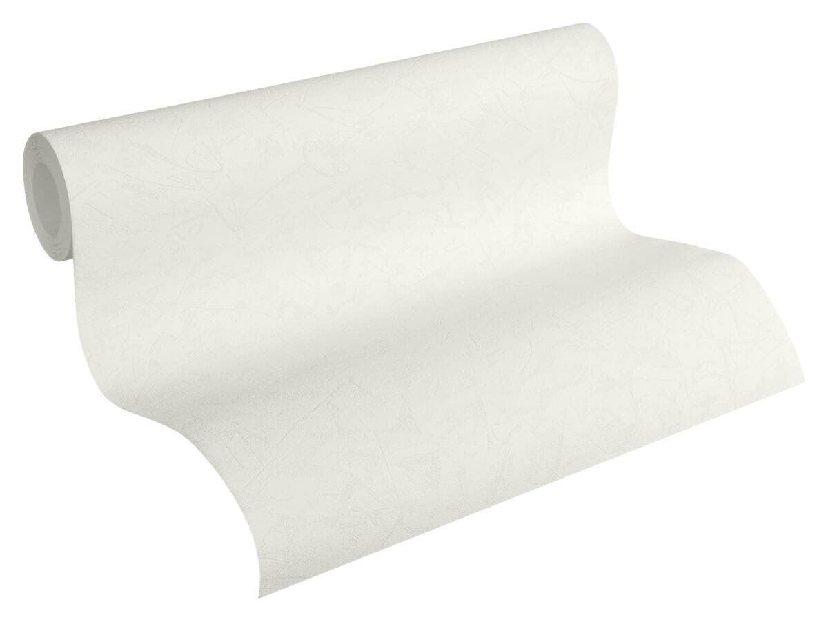 A.S.Creation Vliestapete Black & White Uni weiß B/L: ca. 53x1005 cm