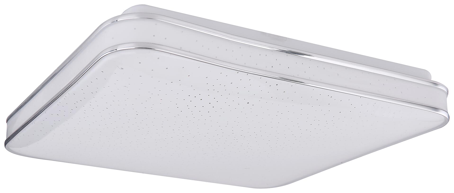 GLOBO Deckenleuchte Lassy weiß Metall Acryl B/H/L: ca. 34x7x34 cm