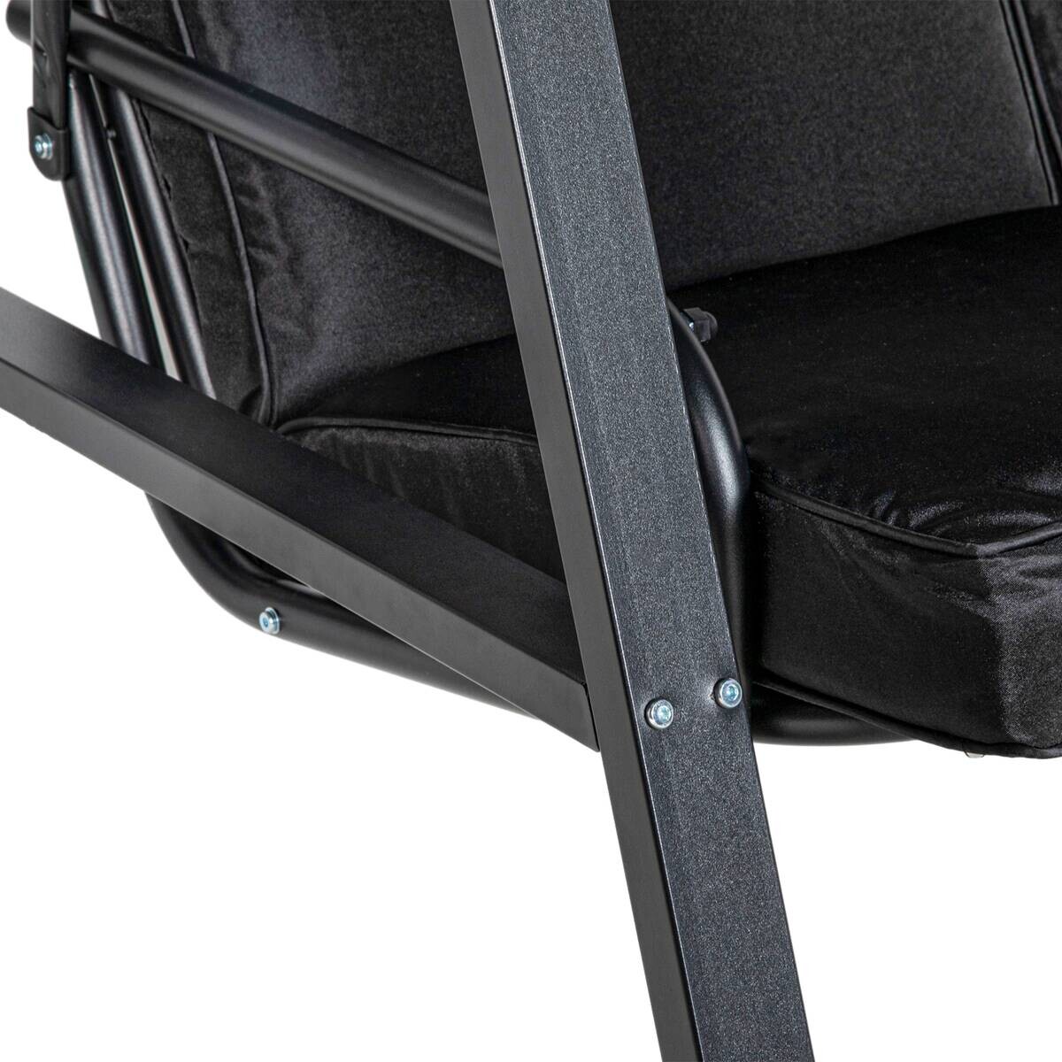 Outsunny Hollywoodschaukel schwarz Polyester B/H/L: ca. 116x172x145 cm