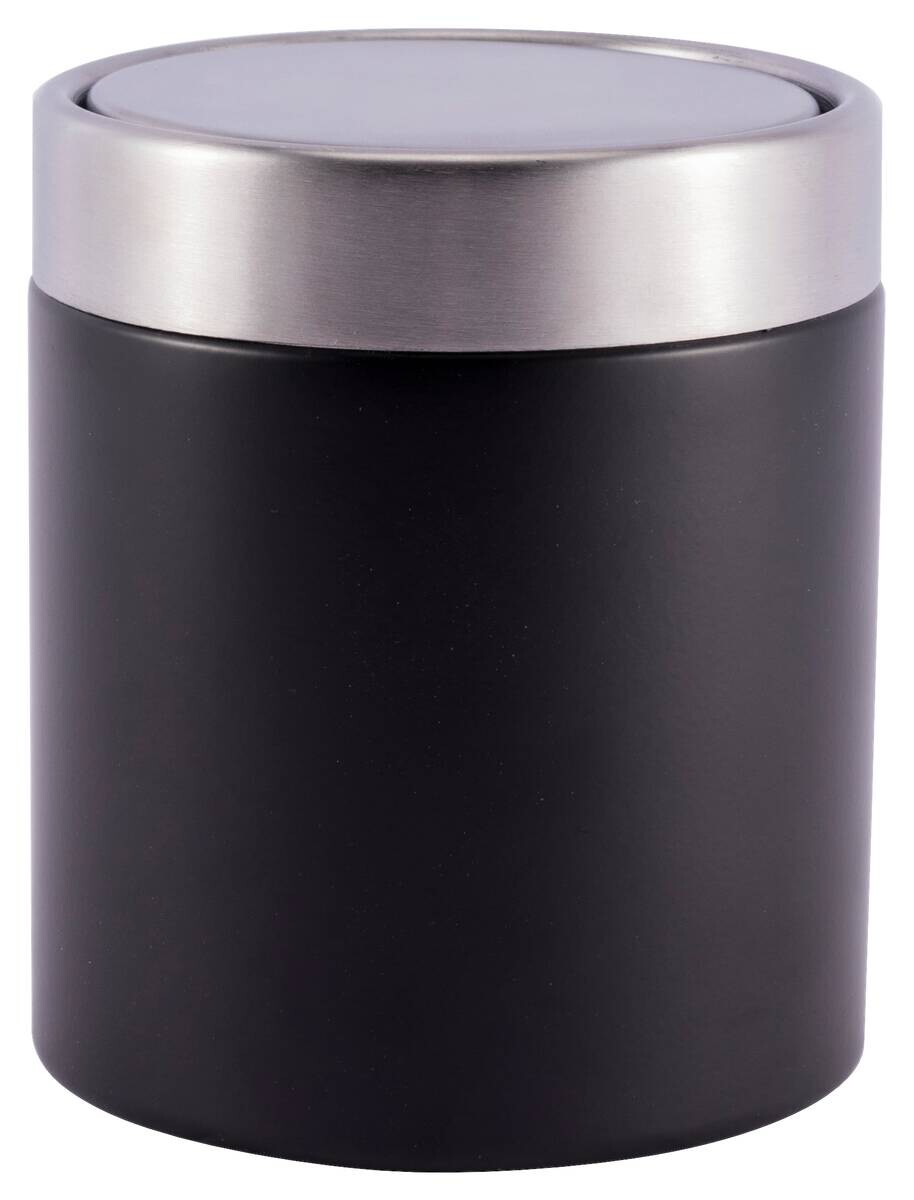 Kosmetikeimer schwarz Edelstahl ca. 1,58 l