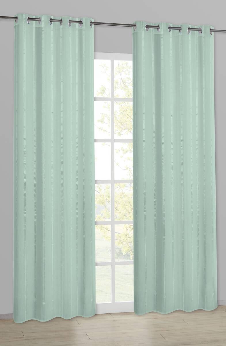 Ösenvorhang Lucy salbei B/L: ca. 140x245 cm