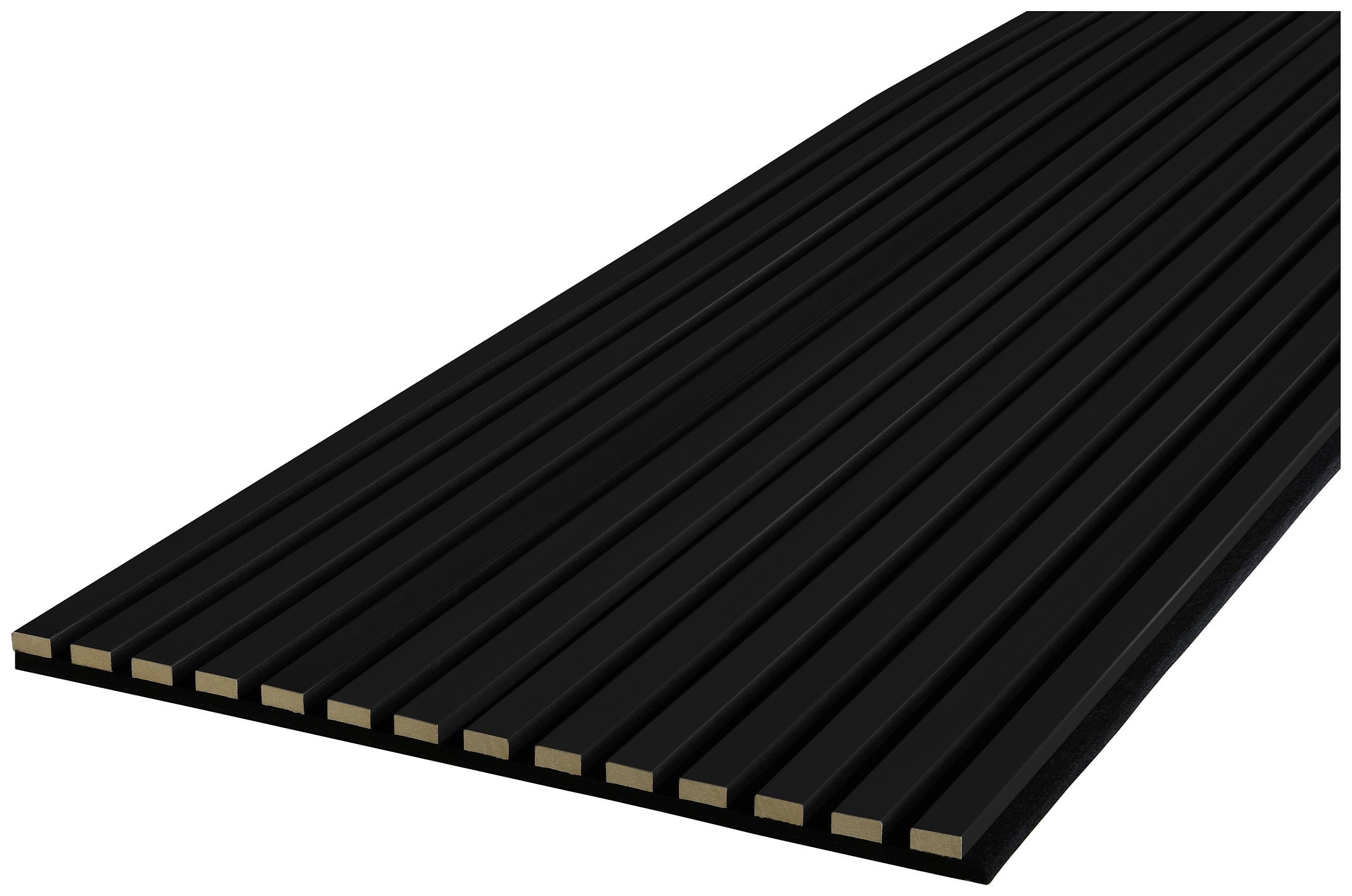 Wand- und Akustikpaneel mattschwarz L/B/H: ca. 240x56,1x1,9 cm pro Stück