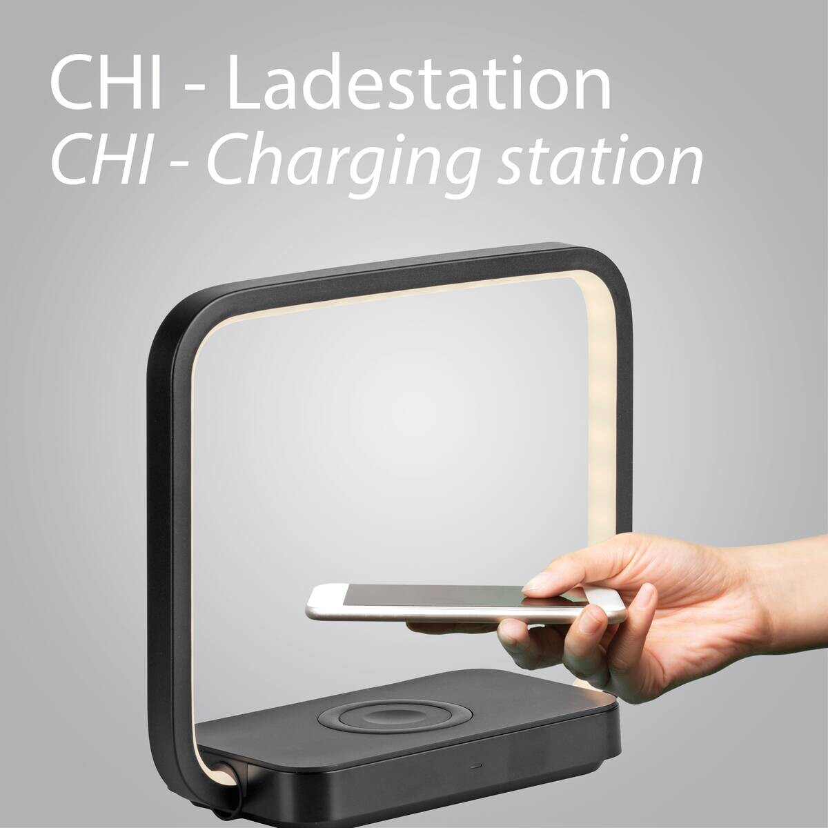 Just Light Tischleuchte Omari schwarz B/H/L: ca. 8x17,5x19,5 cm