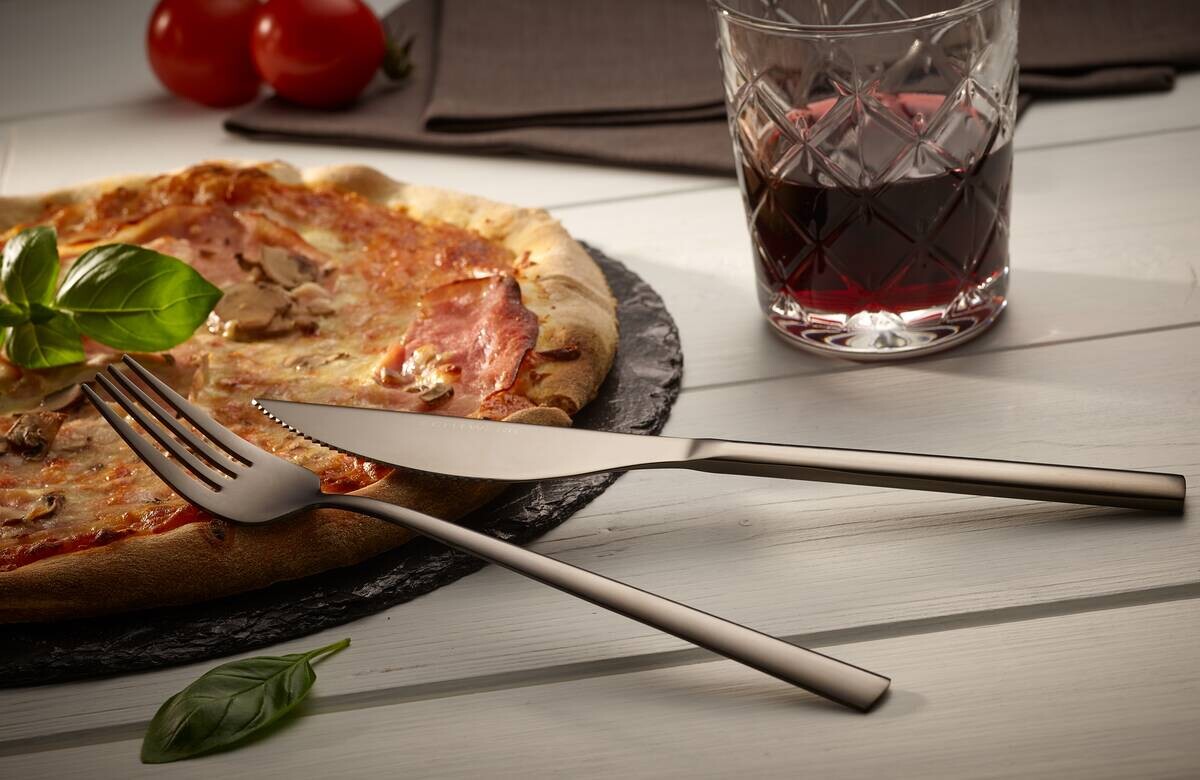 ECHTWERK Besteckset schwarz Edelstahl 8 tlg.