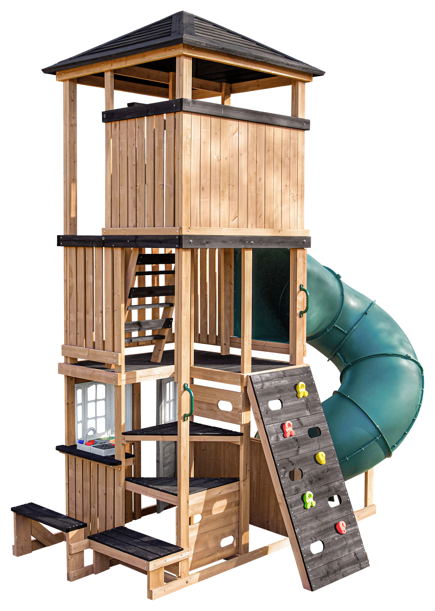 Zwerkules Spielturm Ramba natur B/H/L: ca. 295x380x195 cm