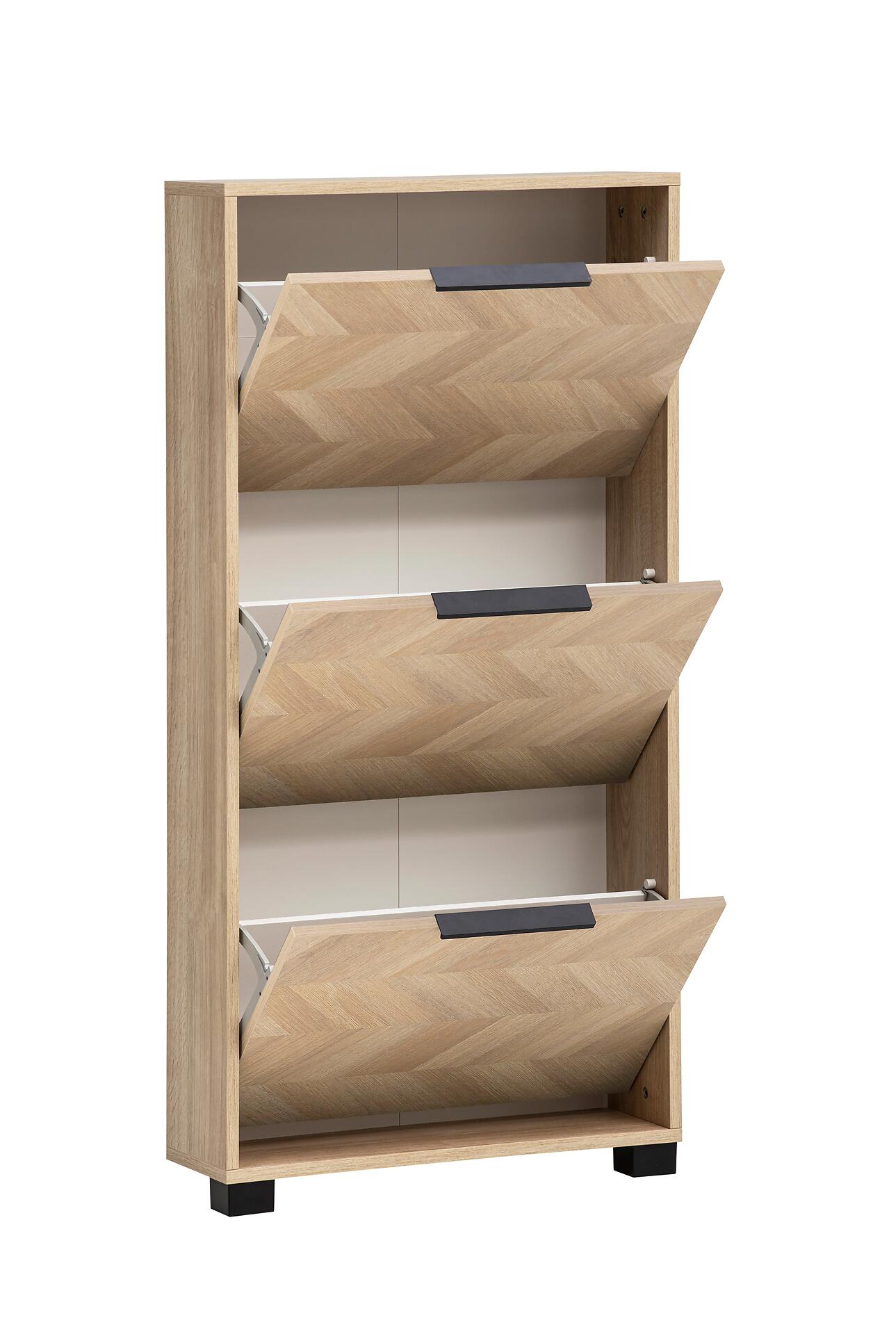 Schuhkipper Piazza, 3er Eiche Nachbildung B/H/T: ca. 59,8x124,5x19,55 cm Schuhkipper Piazza, 3er Eiche Nachbildung B/H/T: ca. 59,8x124,5x19,55 cm