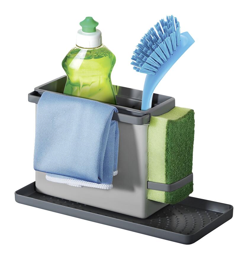 Metaltex Spülbecken-Organizer grau Kunststoff